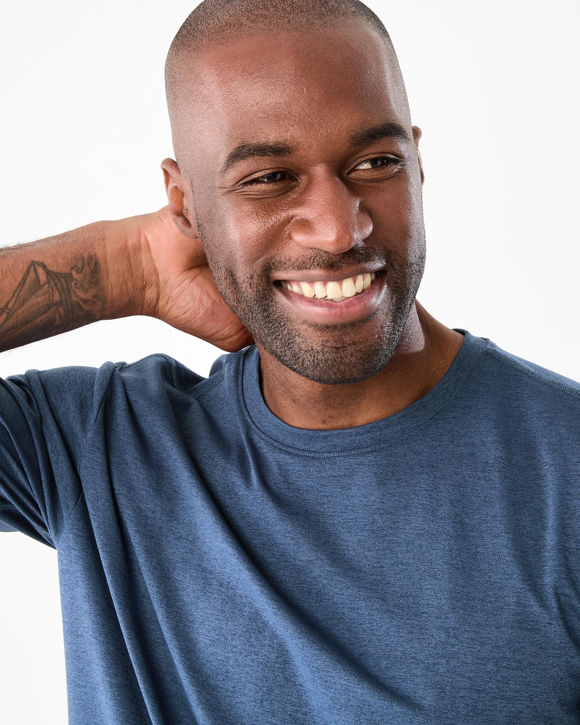 4 Active Mens Regular Training T-shirt Nvy Washd, 4 of 5