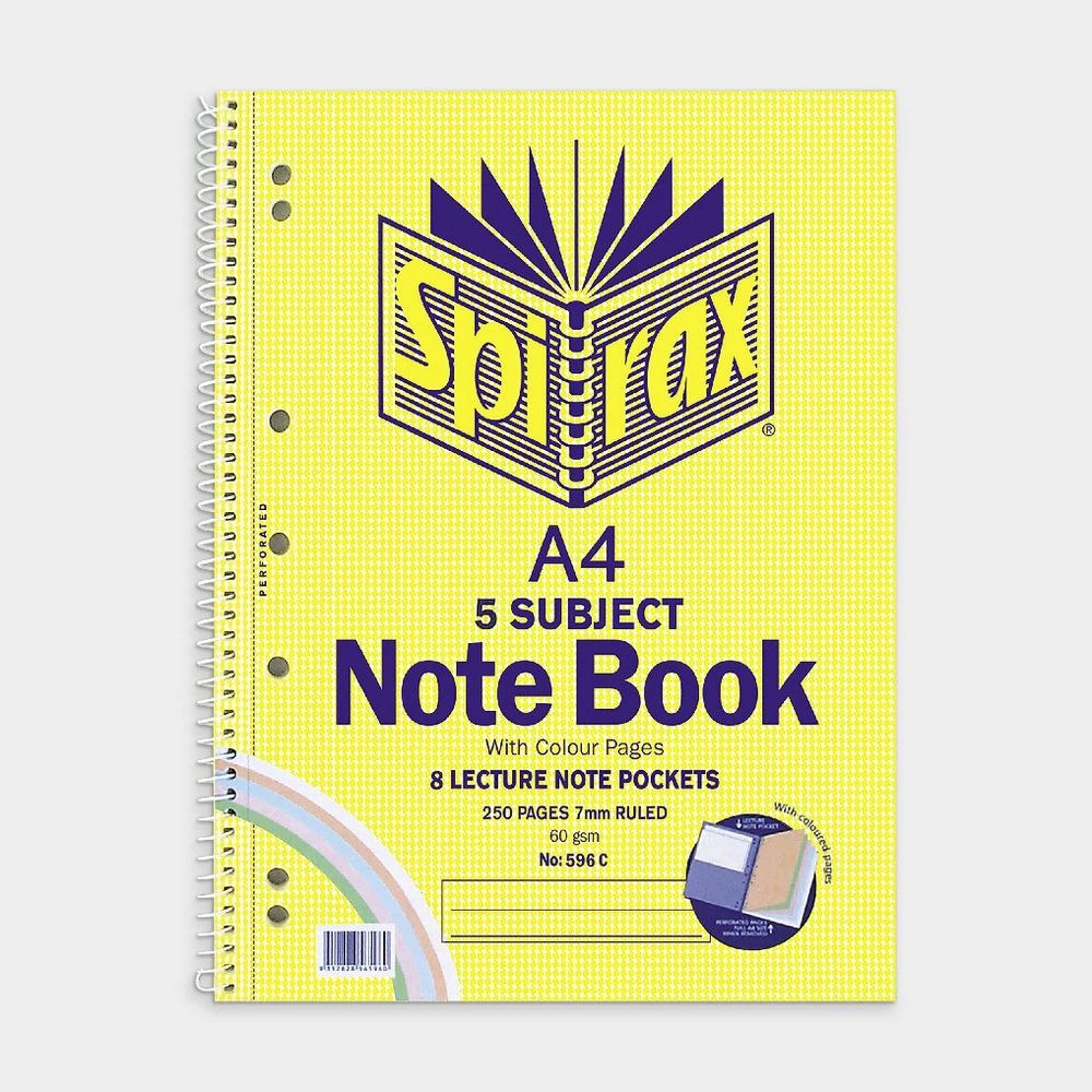 5 Spirax No. 596C A4 5 Subject Notebook 250 Page, 5 of 5