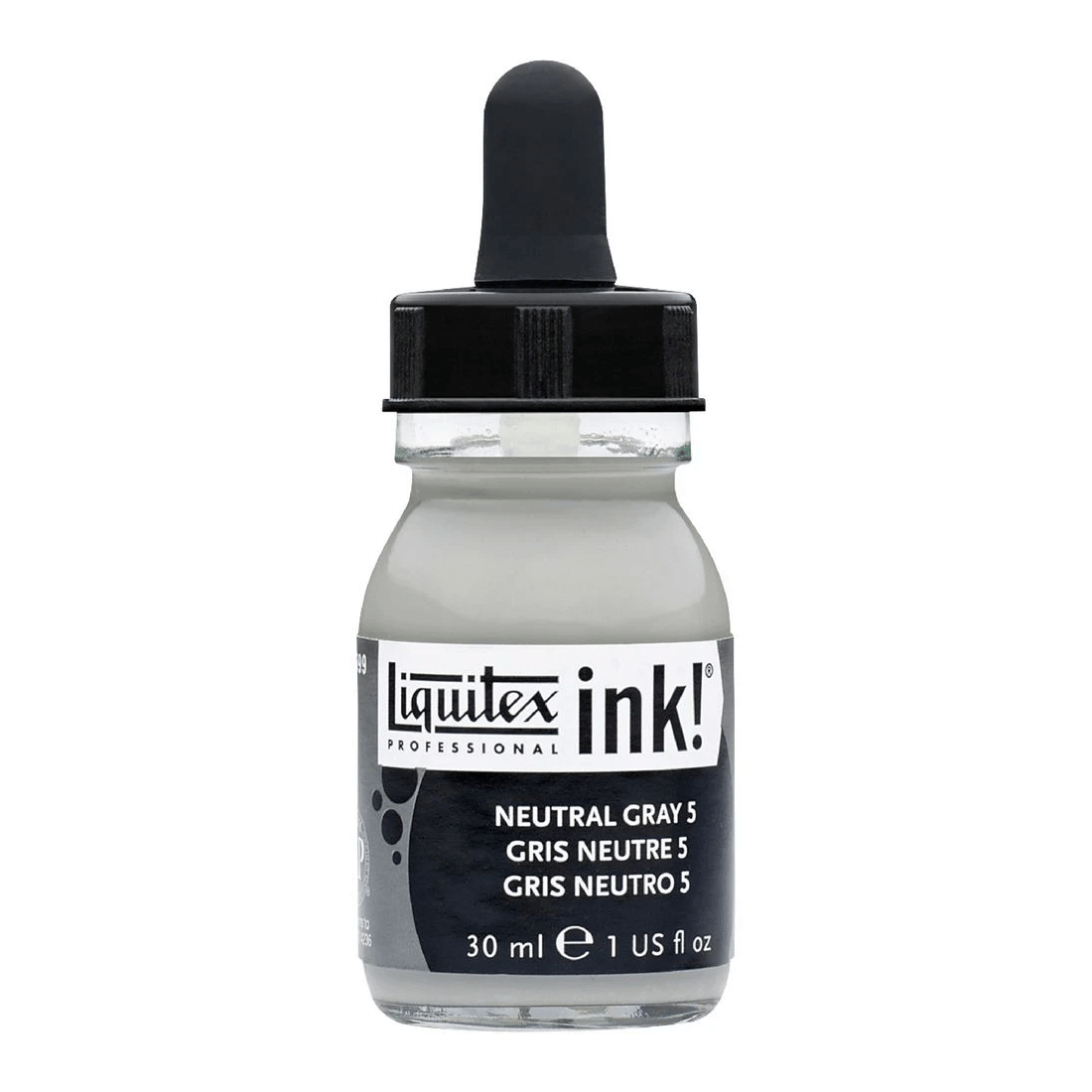 1 Liquitex Professional Ink 30mL Neutral Grey Value 5 Mix Grey, 1 of 2