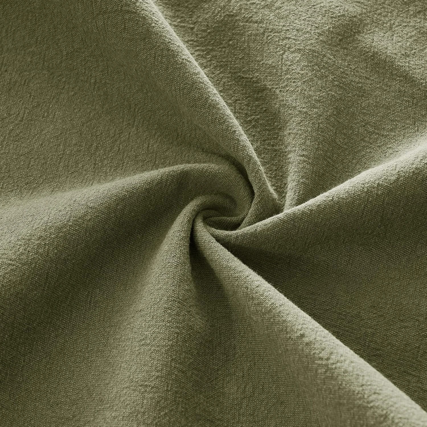 4 Gioia Casa 2-Pack Linen-Cotton Blend Cushion Covers 30x50cm - Olive Green, 4 of 4
