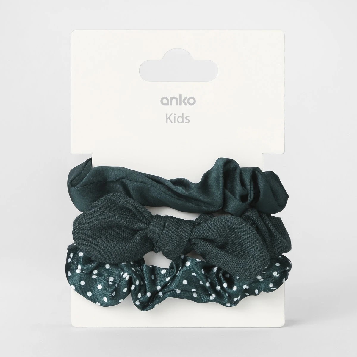 4 3 Pack Back to School Hair Scrunchies - Green, 4 of 4