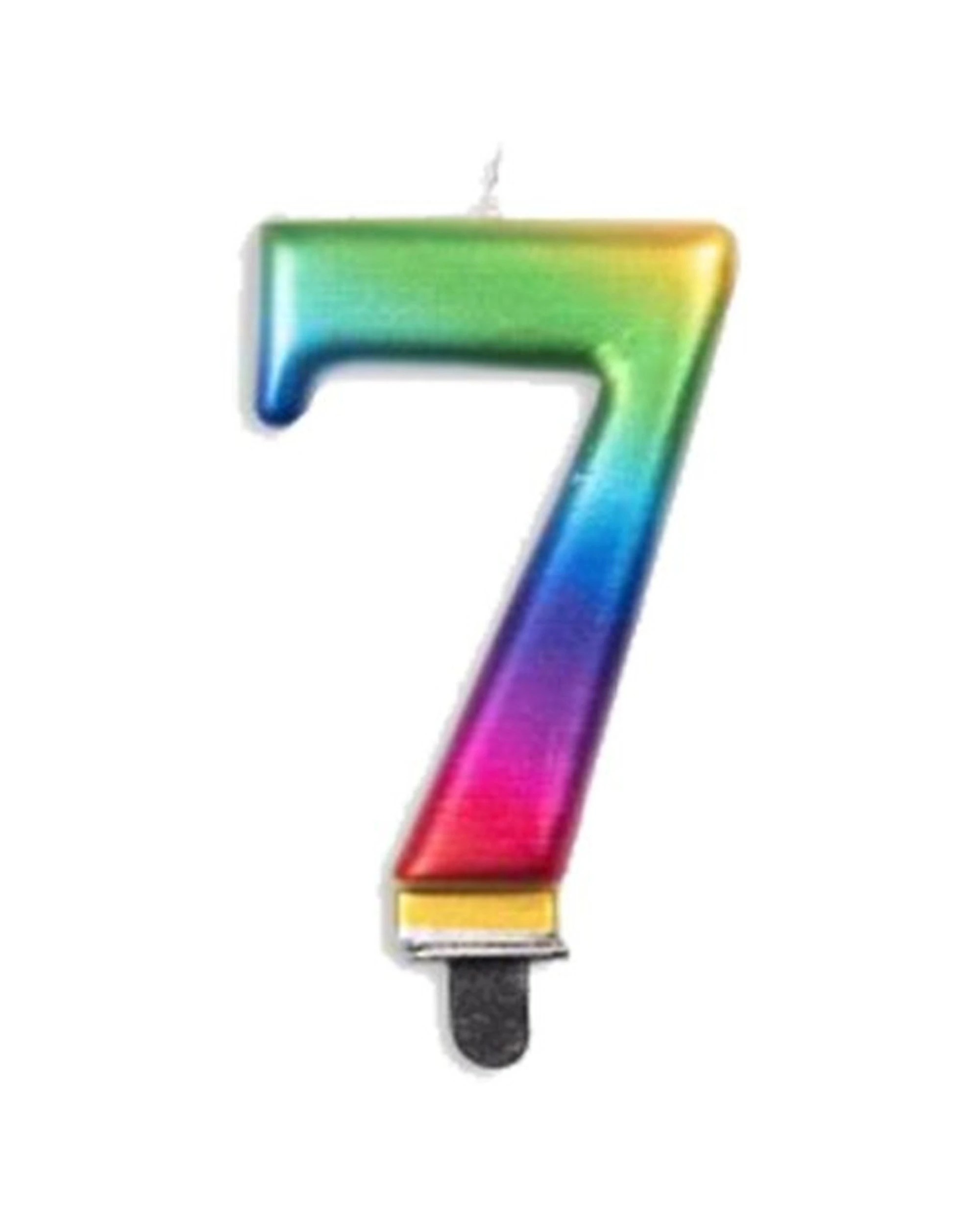1 Alpen Candle Numeral Jumbo Rainbow 7 Party Decoration - Multi, 1 of 1