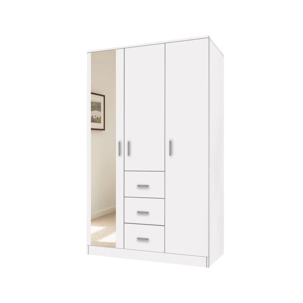 1 Ausway Wardrobe Cabinet Dresser Clothes Storage Organiser Armoire, 1 of 9