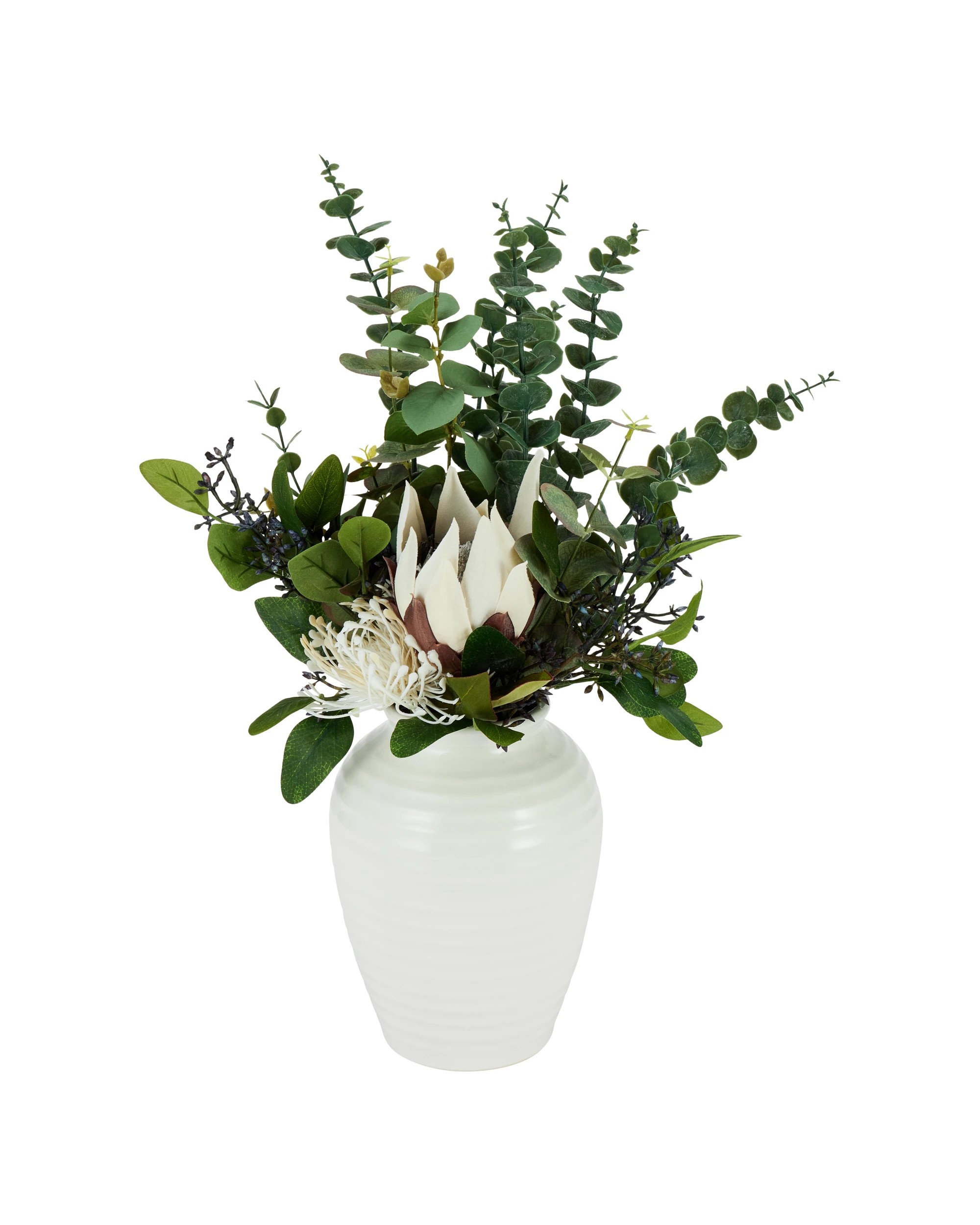 1 Artificial Protea in Vase, 1 of 3