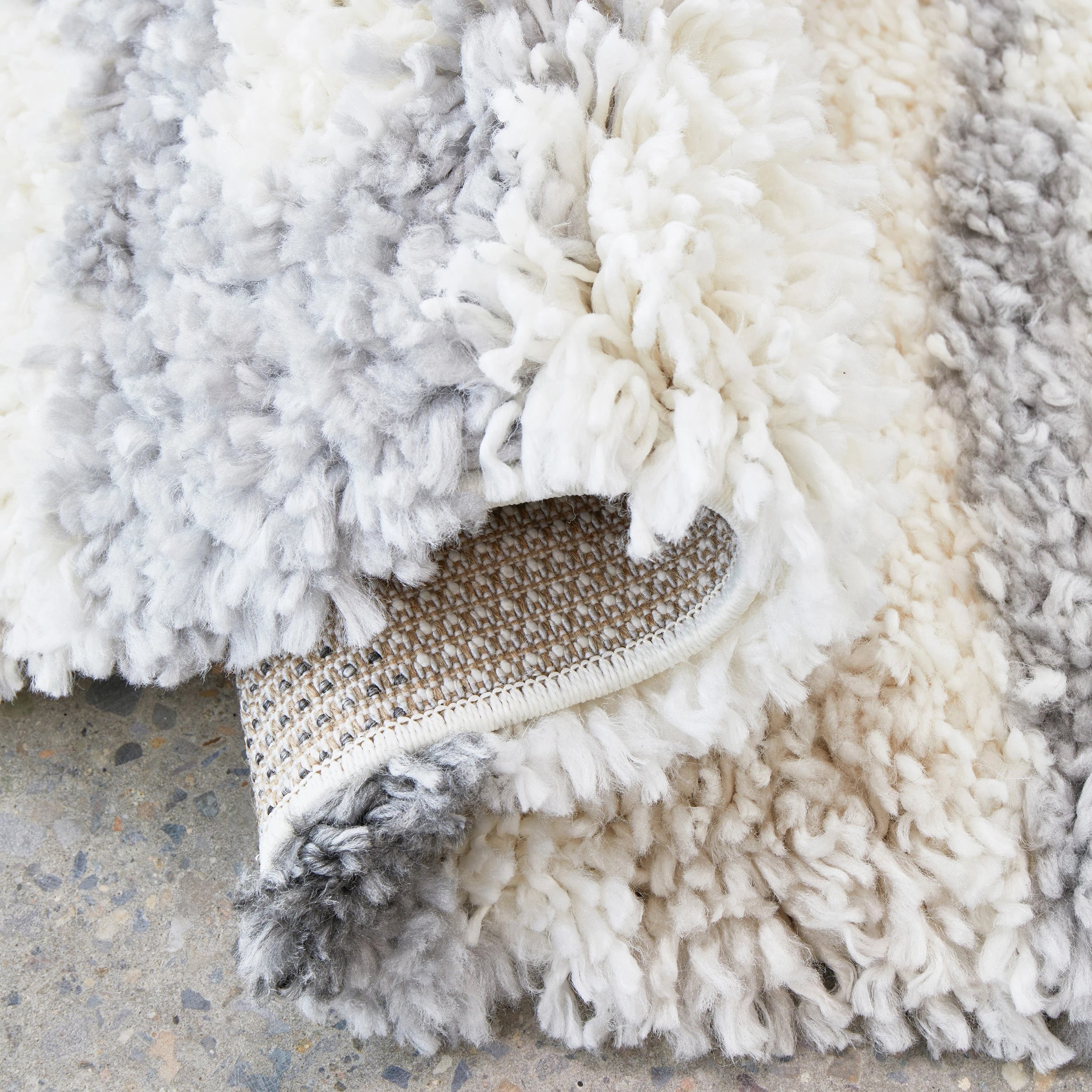 6 Common Ground Rugs Nocturne Neptune 330x240cm - Extra Large Shag Rug - White, 6 of 6