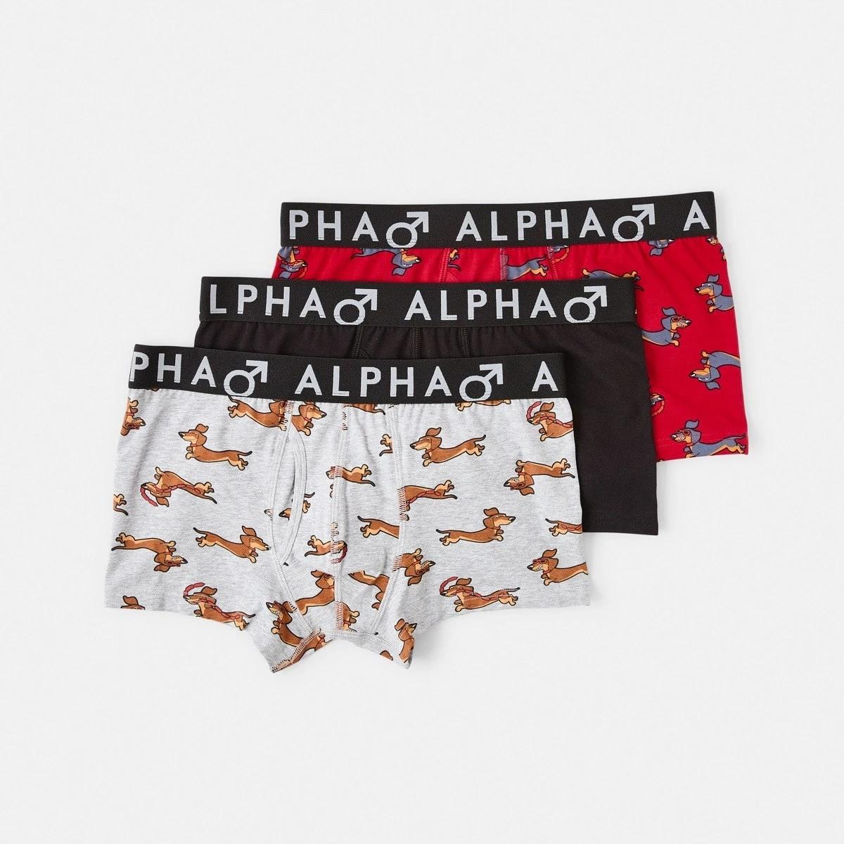 1 3 Pack Fly Front Print Trunks Fast Dogs, 1 of 8