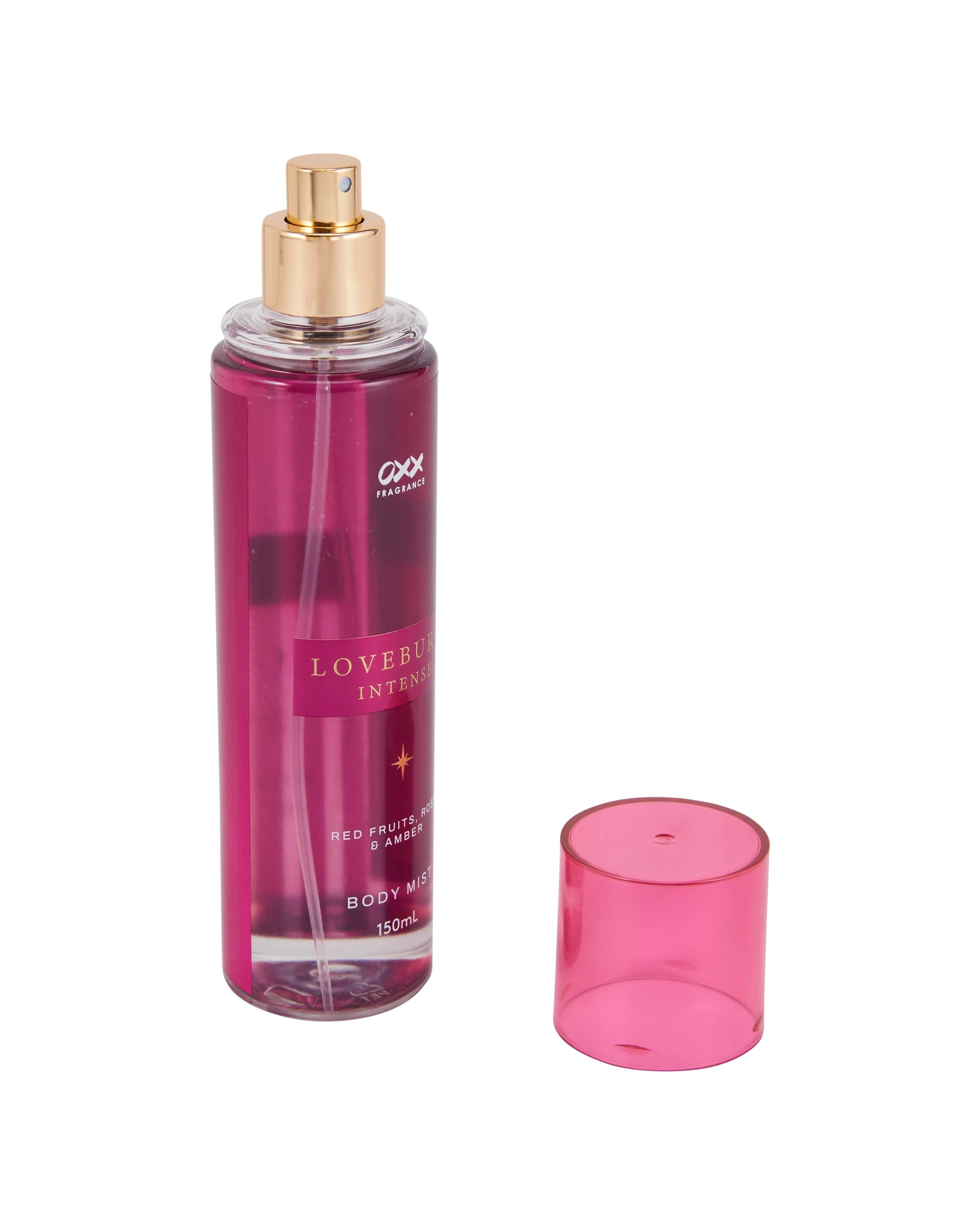2 OXX Fragrance Loveburst Intense Body Mist 150ml - Red Fruits, Rose and Amber, 2 of 4