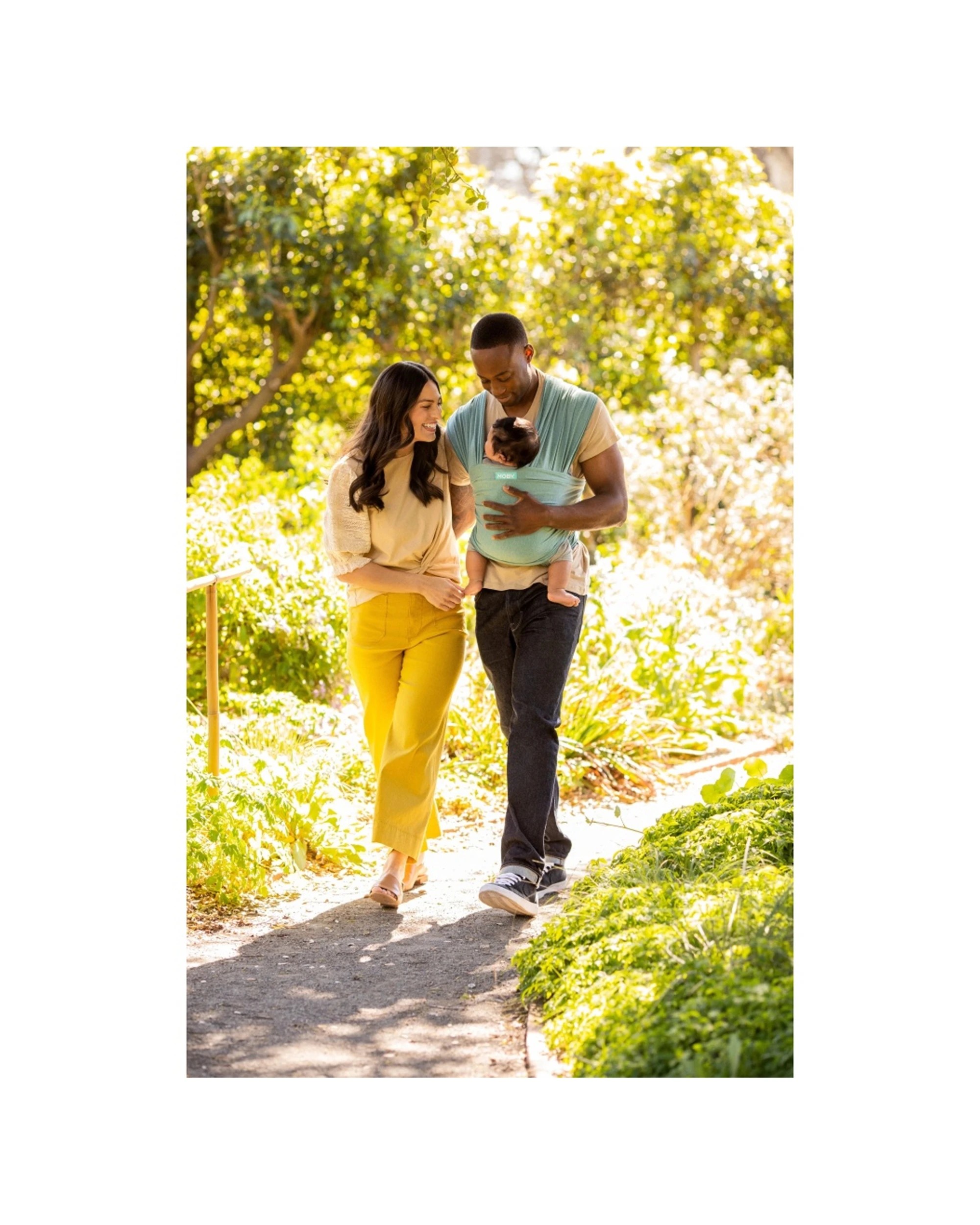 4 Moby Element Wrap Hydro Baby Wrap Carrier Feather-Knit Ultra-Soft Adjustable Breathable - Green, 4 of 4