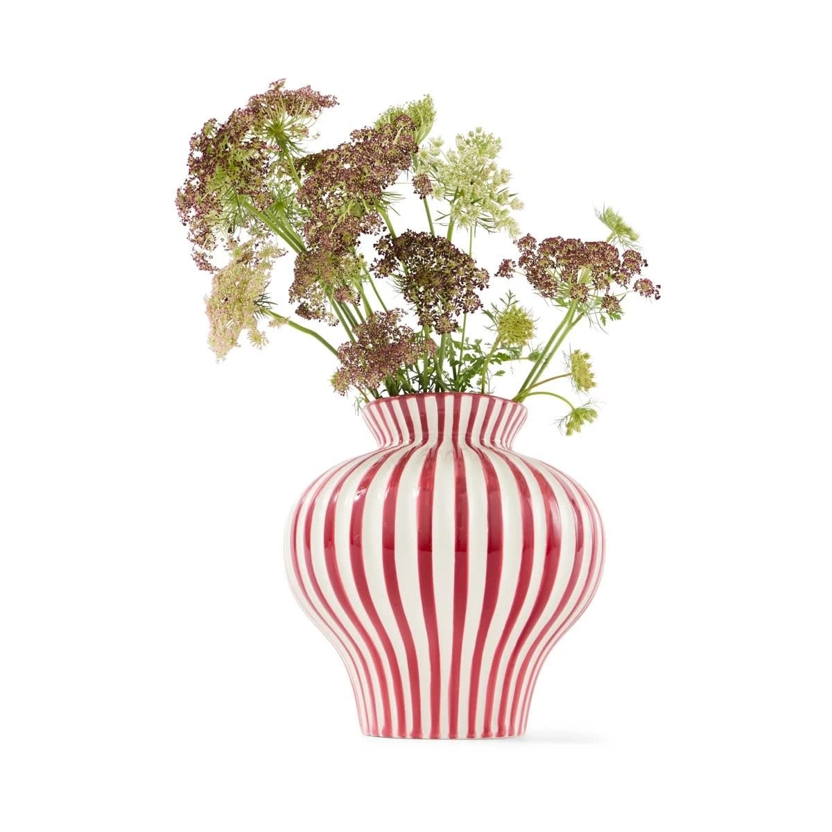 1 Red Stripe Ceramic Vase, 1 of 4
