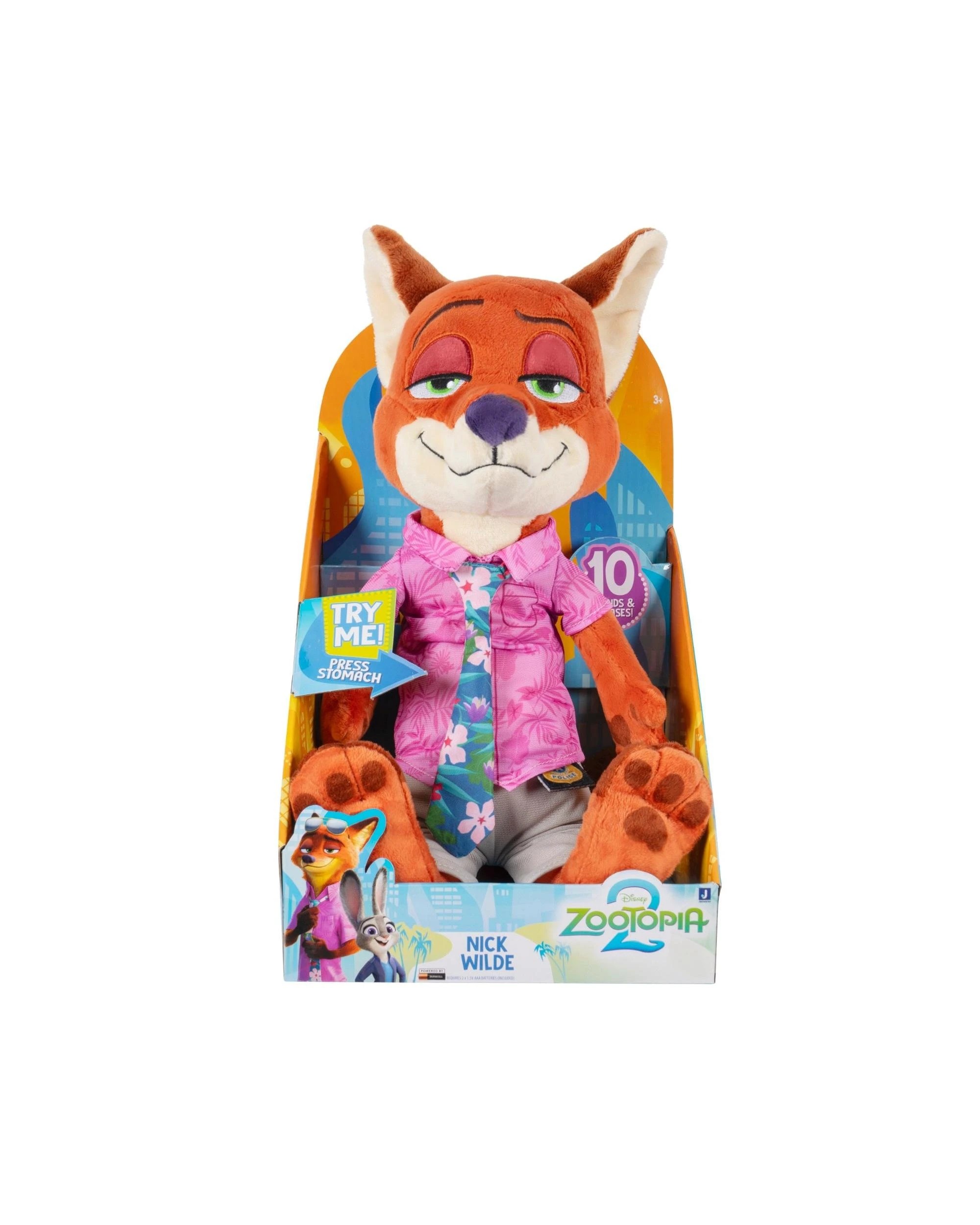 1 Disney Zootopia 2 Talking Nick Wilde 14 inch Scale Plush, 1 of 7