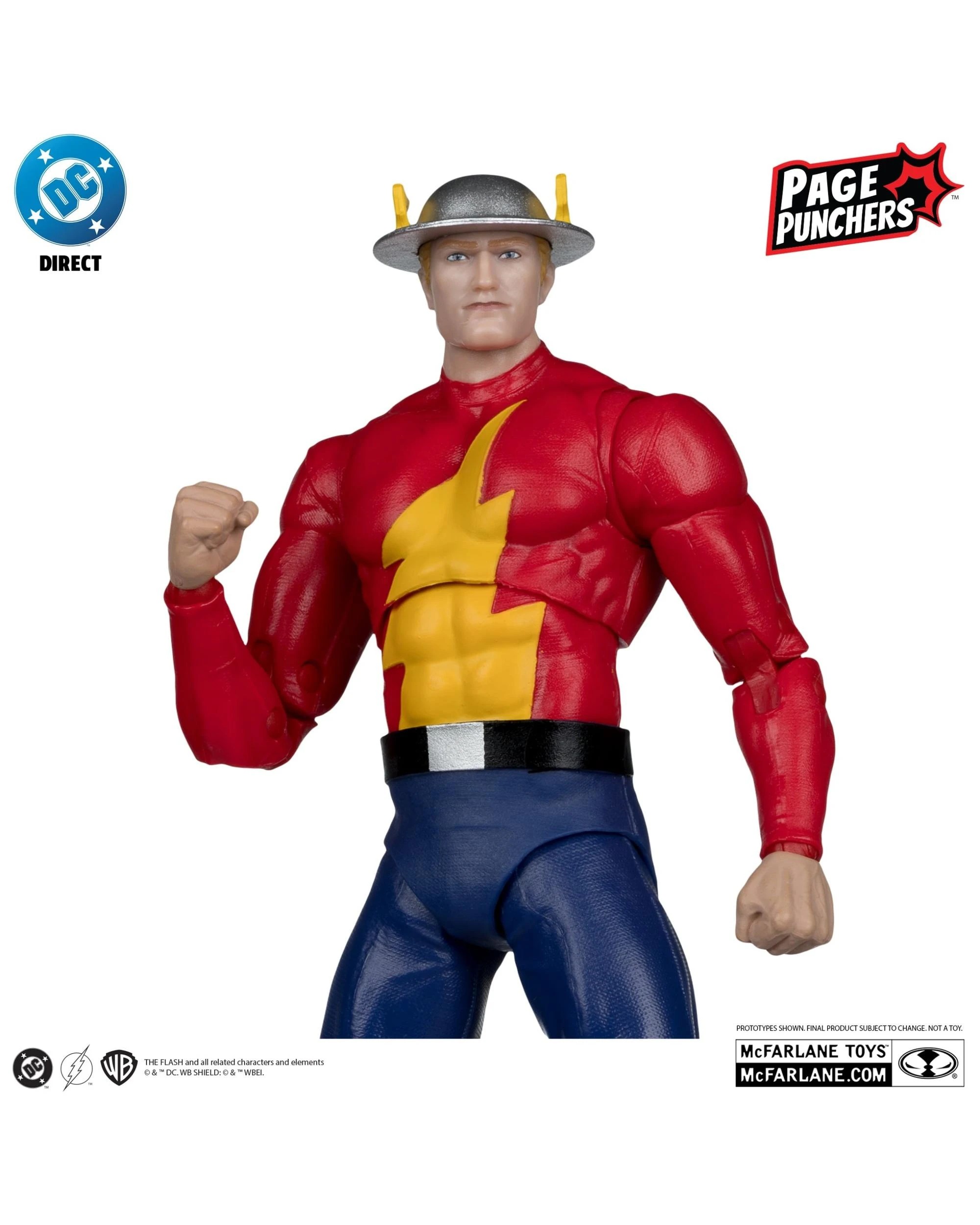 4 DC Direct Page Punchers The Flash #123 Jay Garrick Platinum Edition 7 inch Figure With Comic, 4 of 9