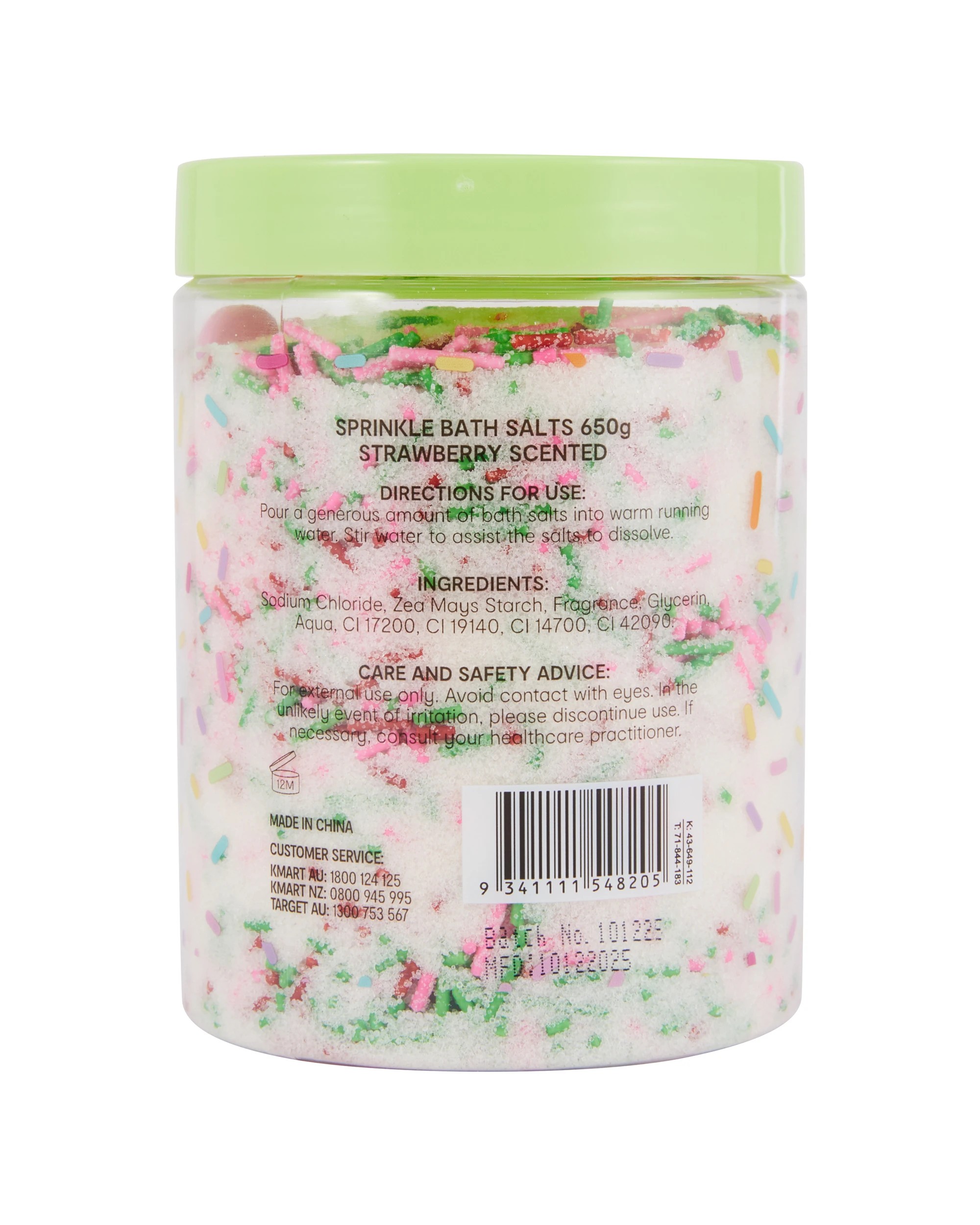3 OXX Bodycare Sprinkle Bath Salts 650g - Strawberry Scented, 3 of 4