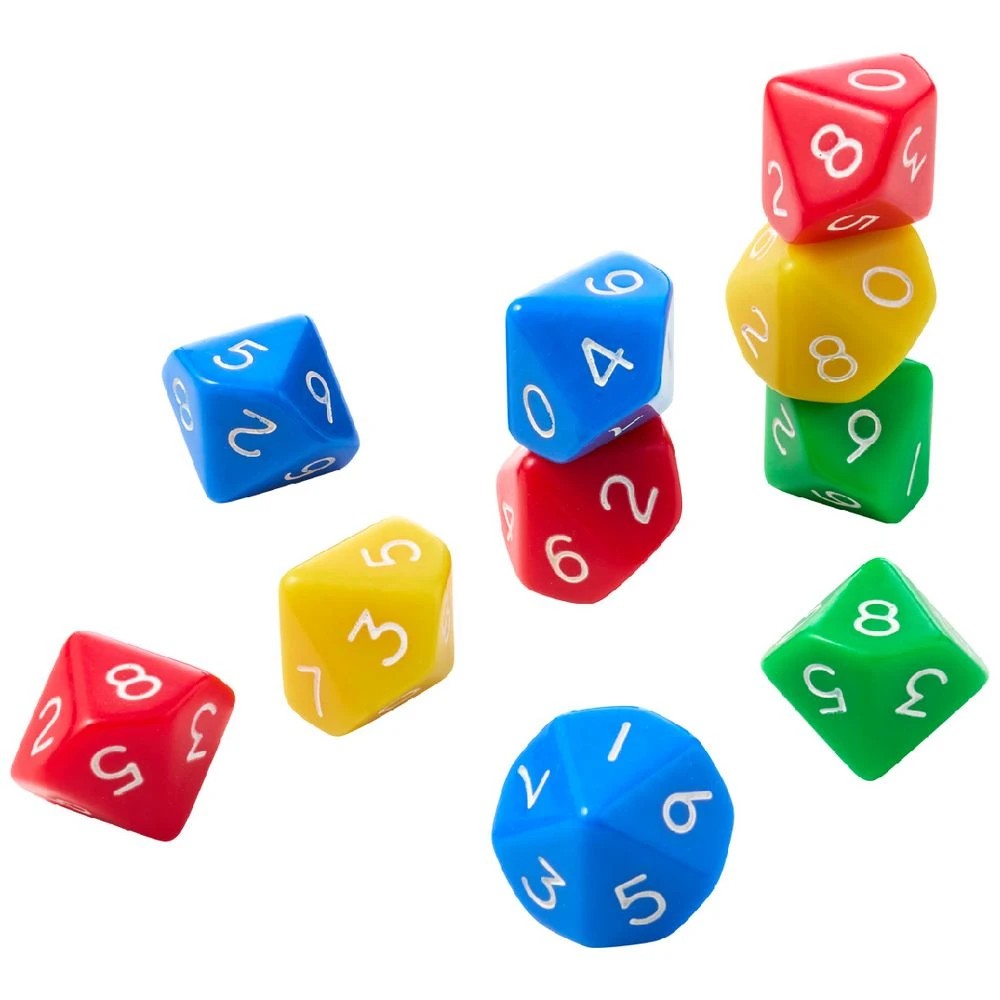 2 Studymate 10 sided Dice 10 Pack, 2 of 2