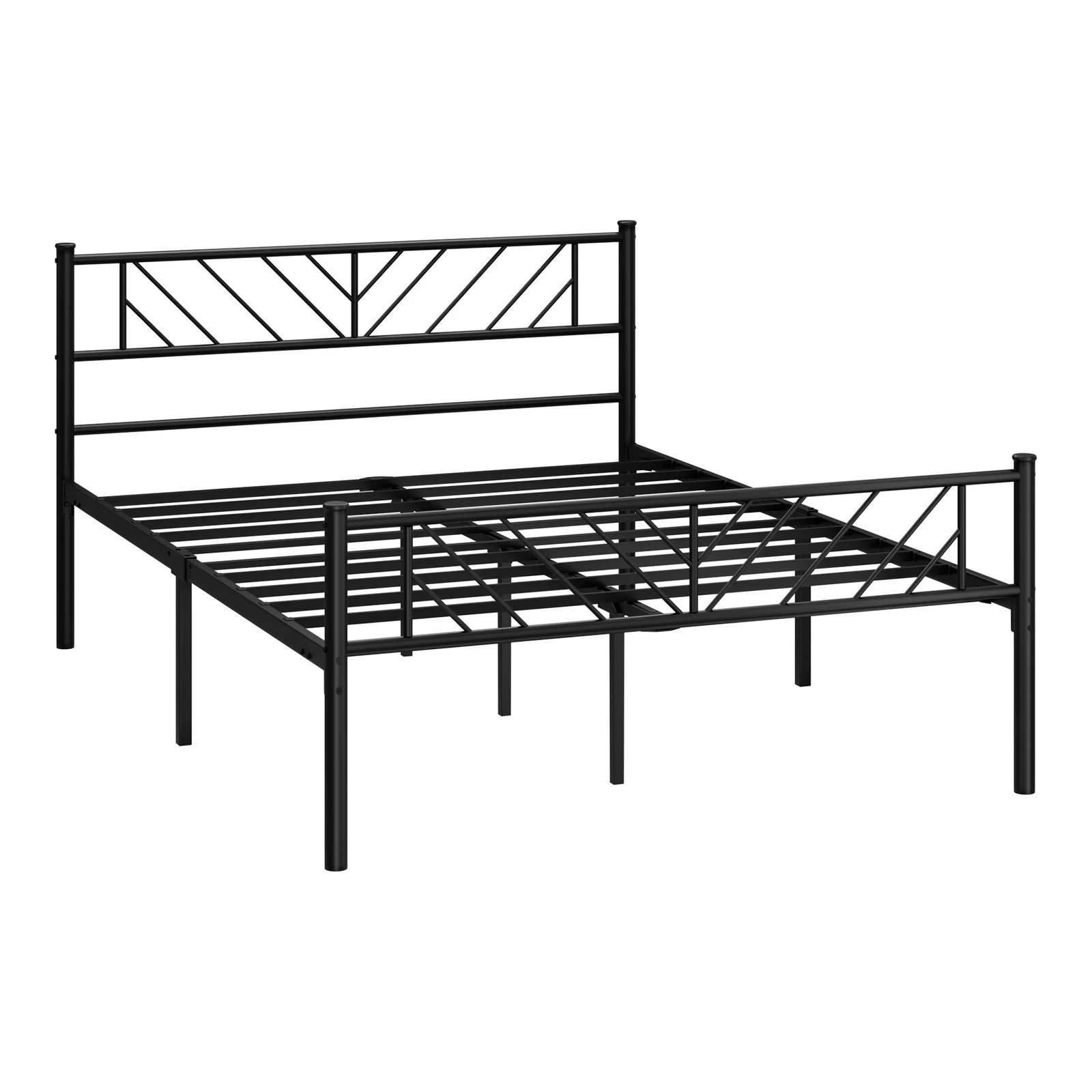 5 Oikiture Metal Bed Frame Double Size Bed Base Platform Sis
 - Black, 5 of 9