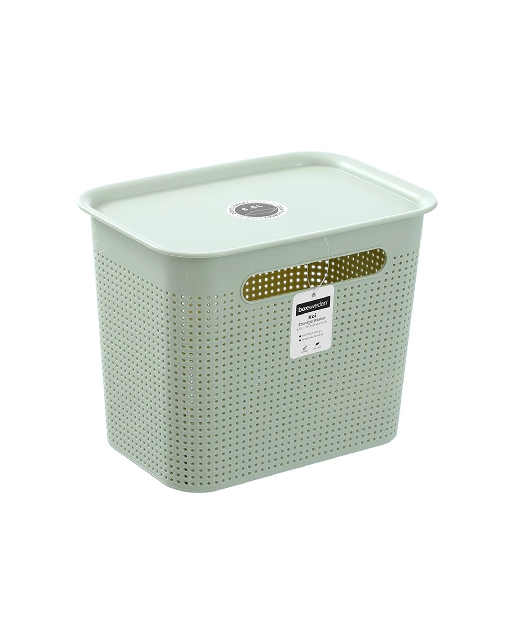 2 Boxsweden 6PK Koi Lidded Home Organiser Storage Container Basket 6.5L - Assorted, 2 of 7