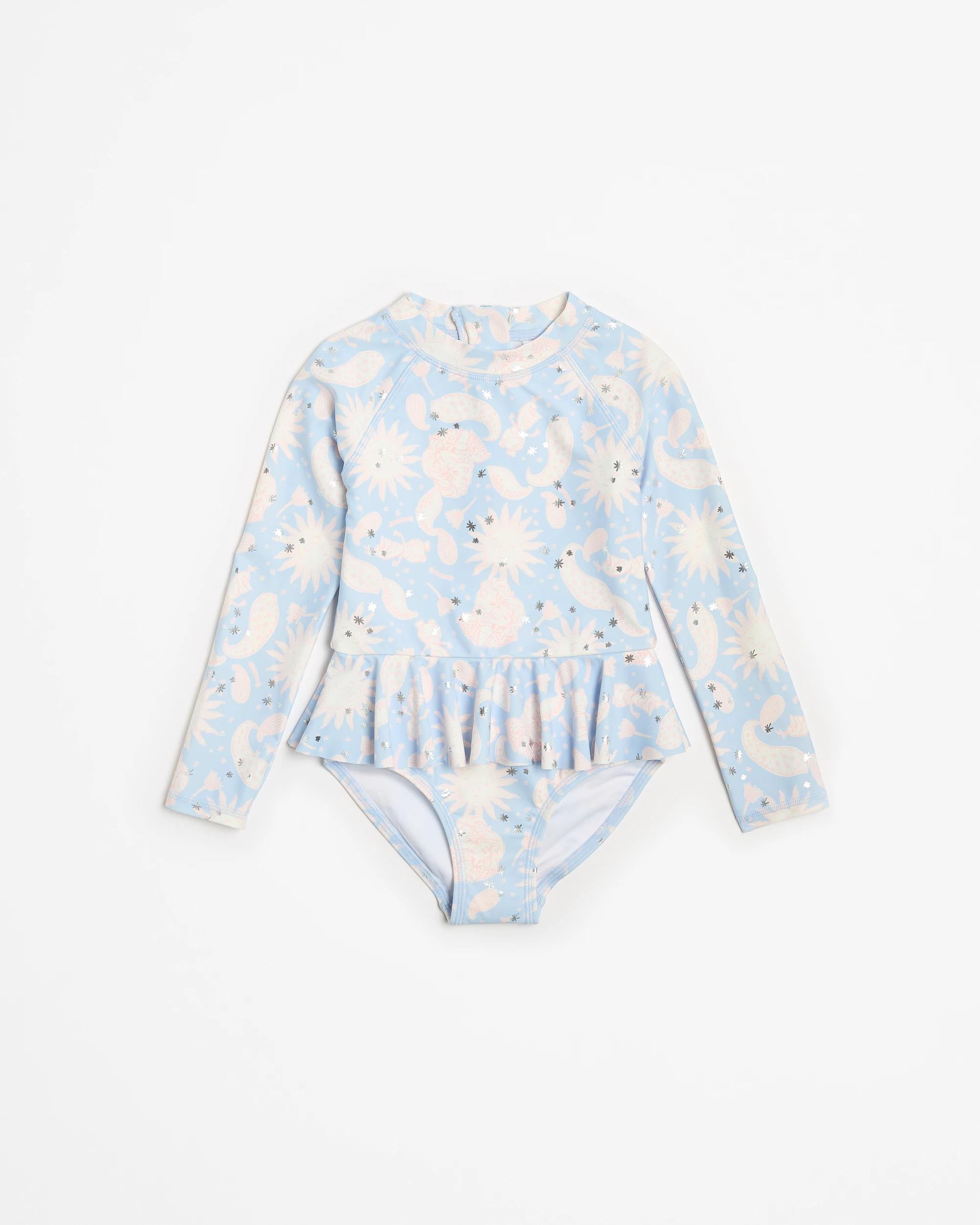 1 Disney Frozen Swimsuit BLUE, 1 of 3