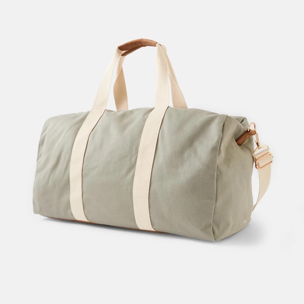 2 Canvas Weekender Bag SOFT SAGE GREEN, 2 of 5