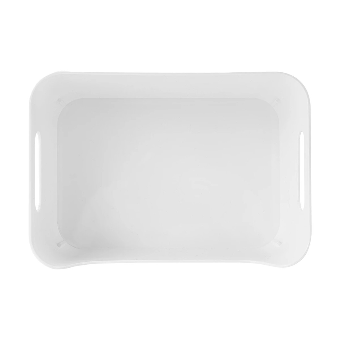 2 Small Cut Out Edge Storage Tub - White, 2 of 8