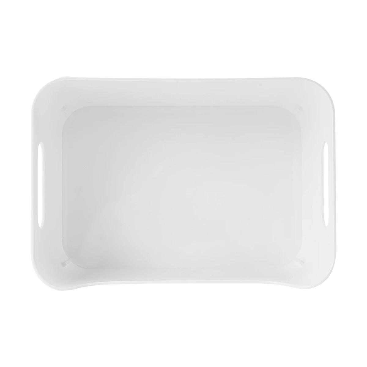2 Small Cut Out Edge Storage Tub - White, 2 of 8