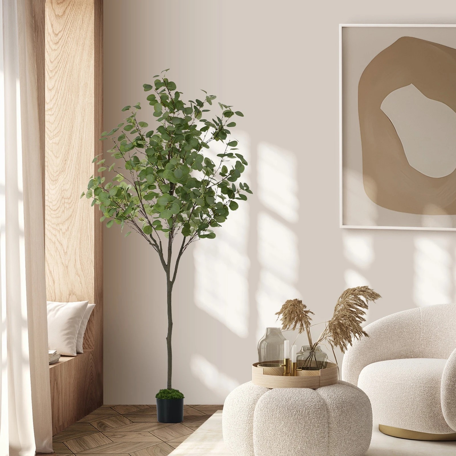 4 Livsip 150cm Artificial Eucalyptus Tree Realistic Potted Faux Plant Home Decor, 4 of 8
