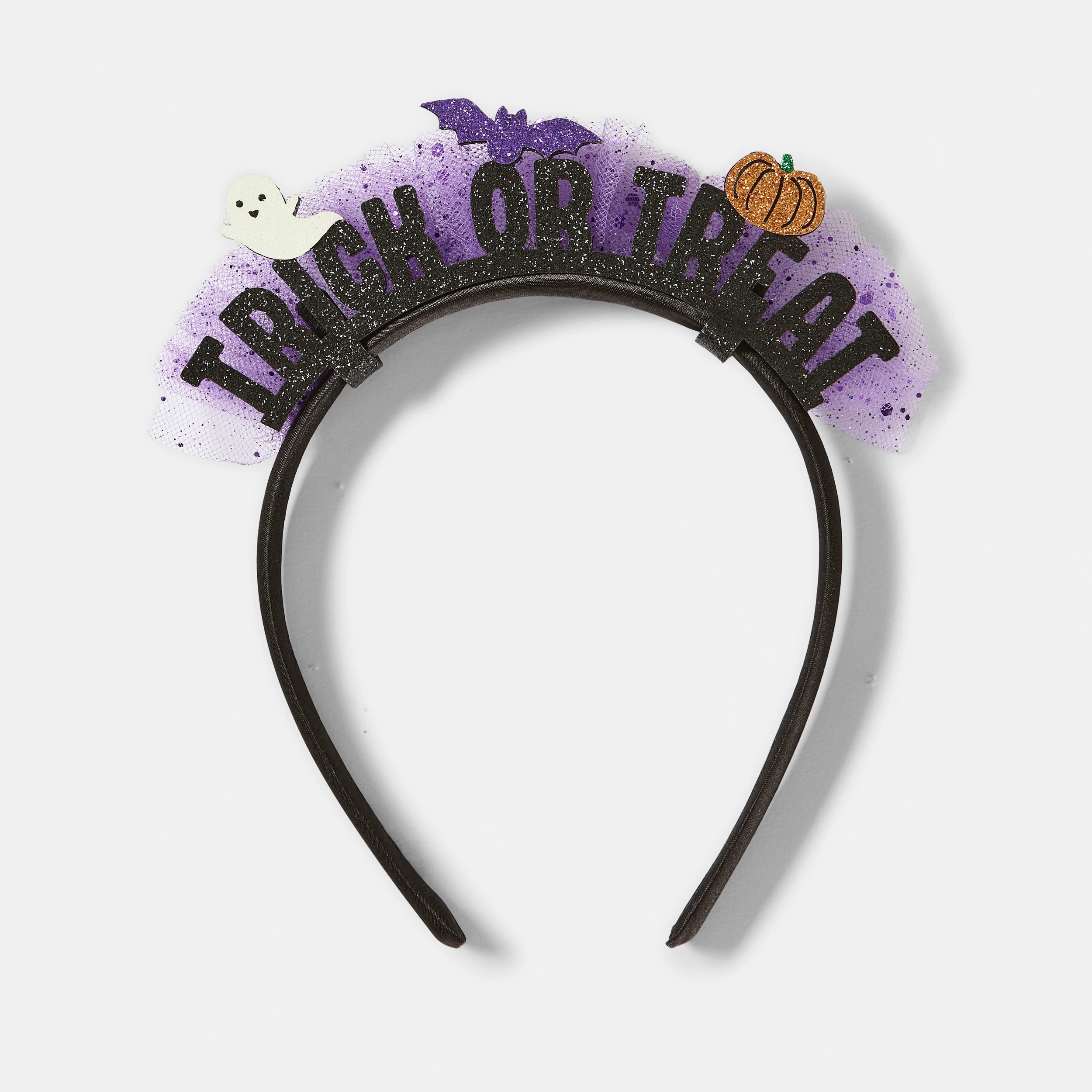 1 Halloween Trick or Treat Headband - Black, 1 of 3