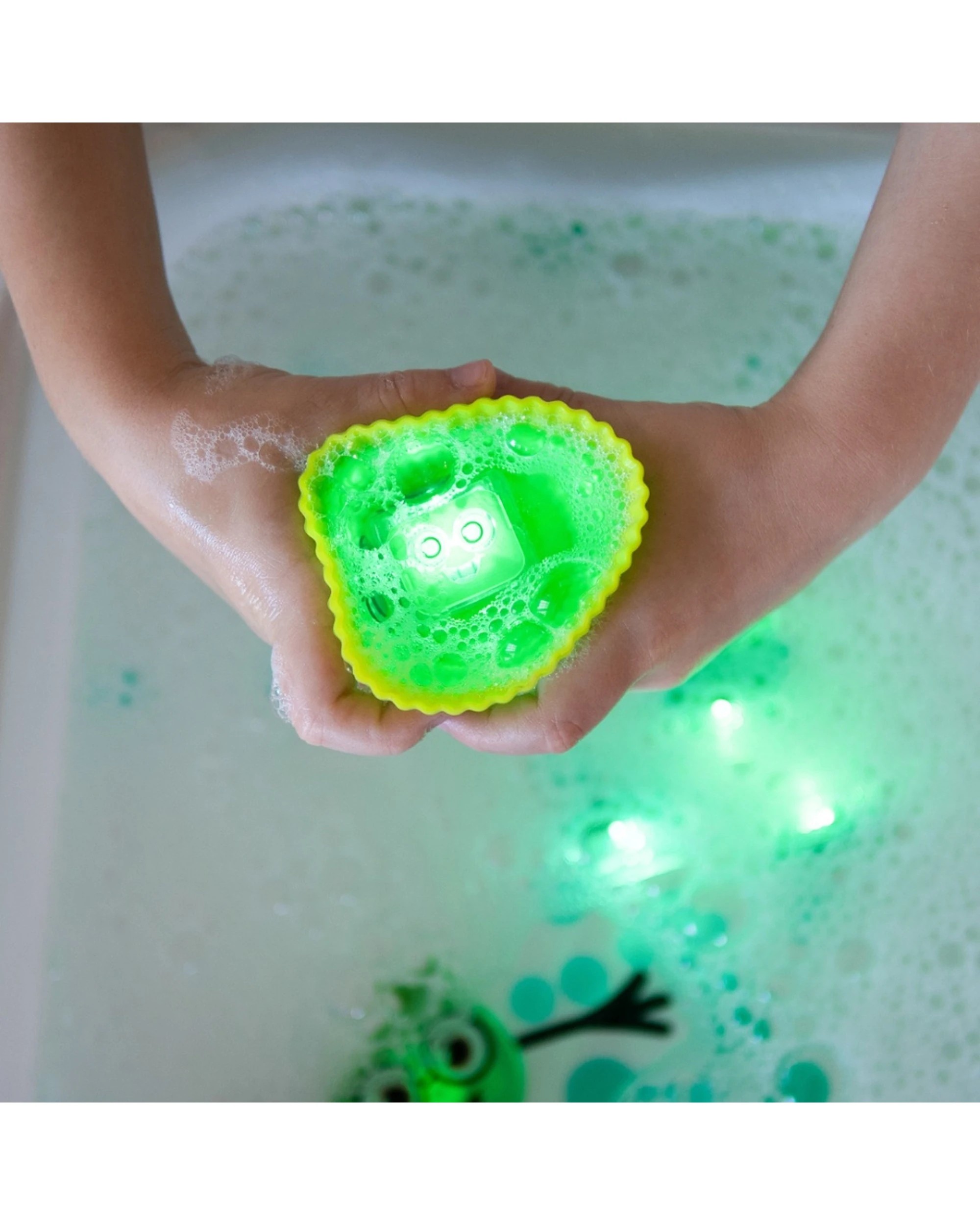 3 Glo Pals 4pc Water Activated Light Up Sensory Baby Kids Bath Toy Pippa - Green, 3 of 3
