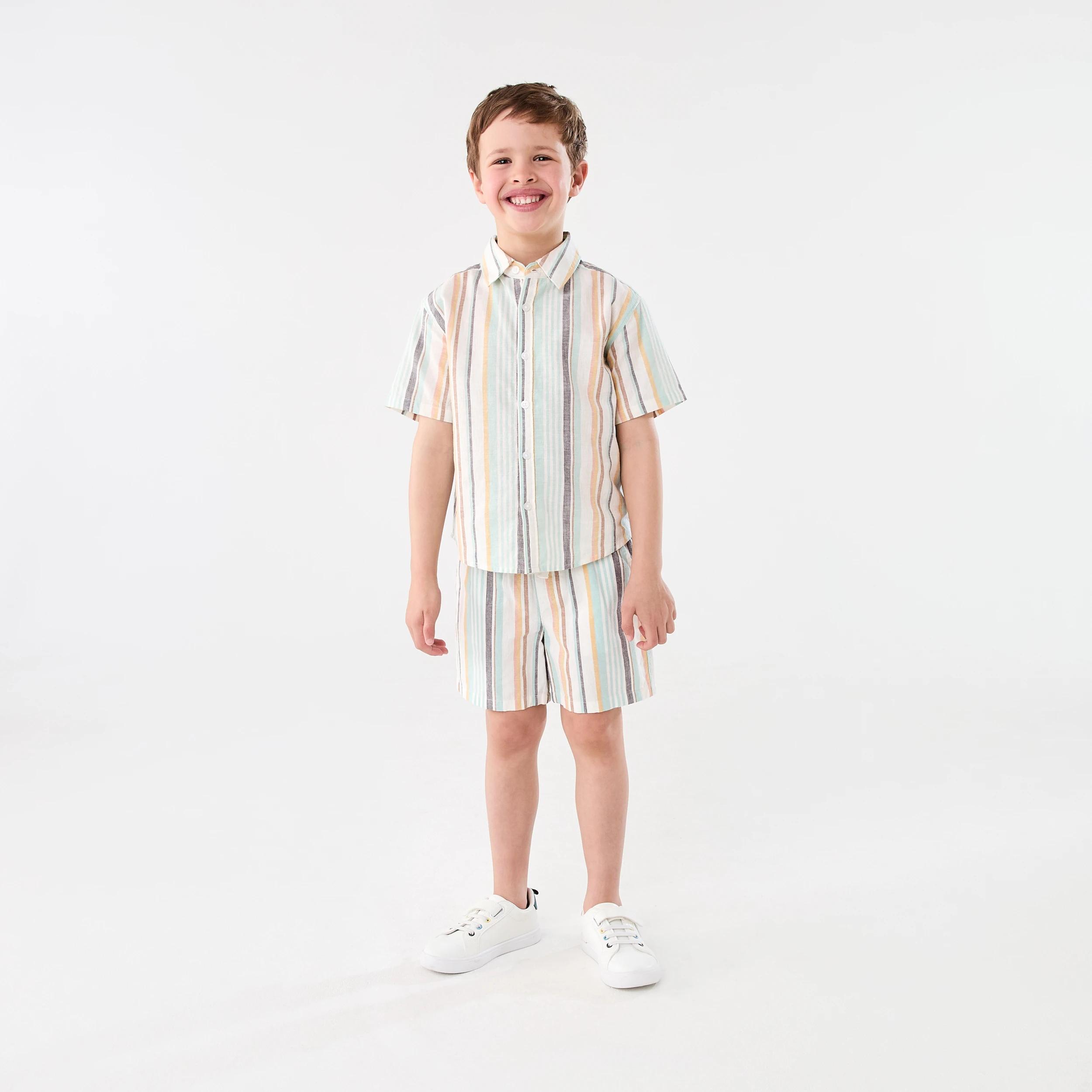 6 Linen Blend Shirt MULTI STRIPE, 6 of 7