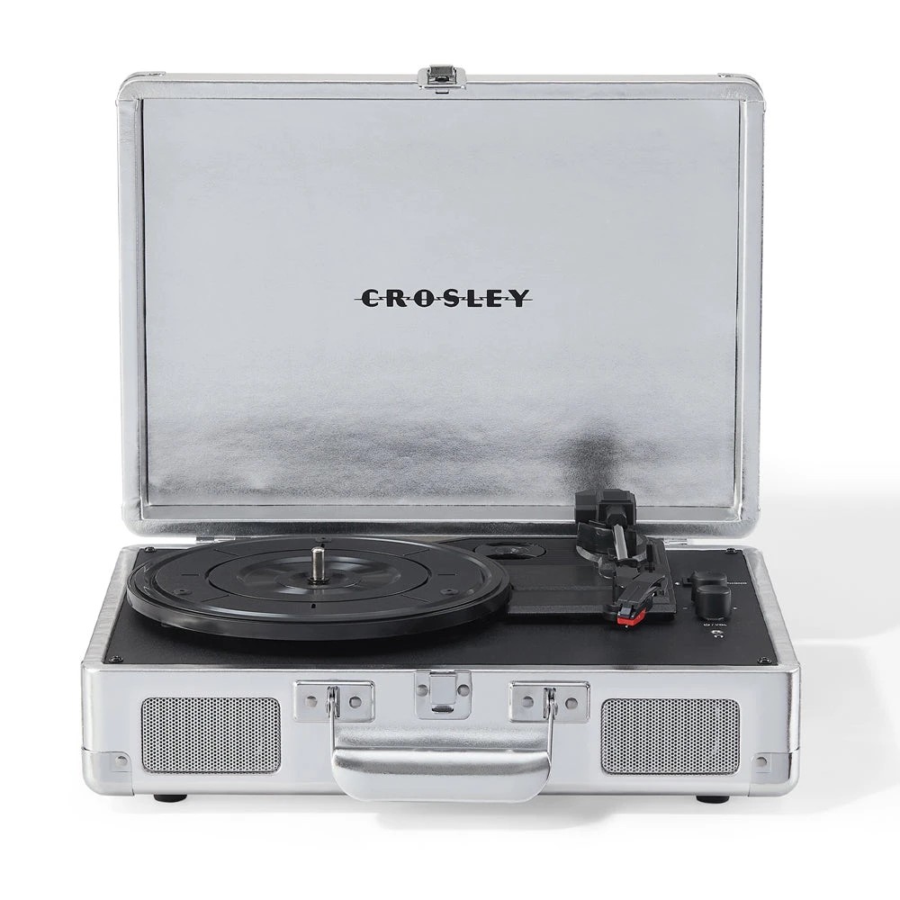 1 Crosley Cruiser Bluetooth Portable Turntable - Silver - Silver, 1 of 5