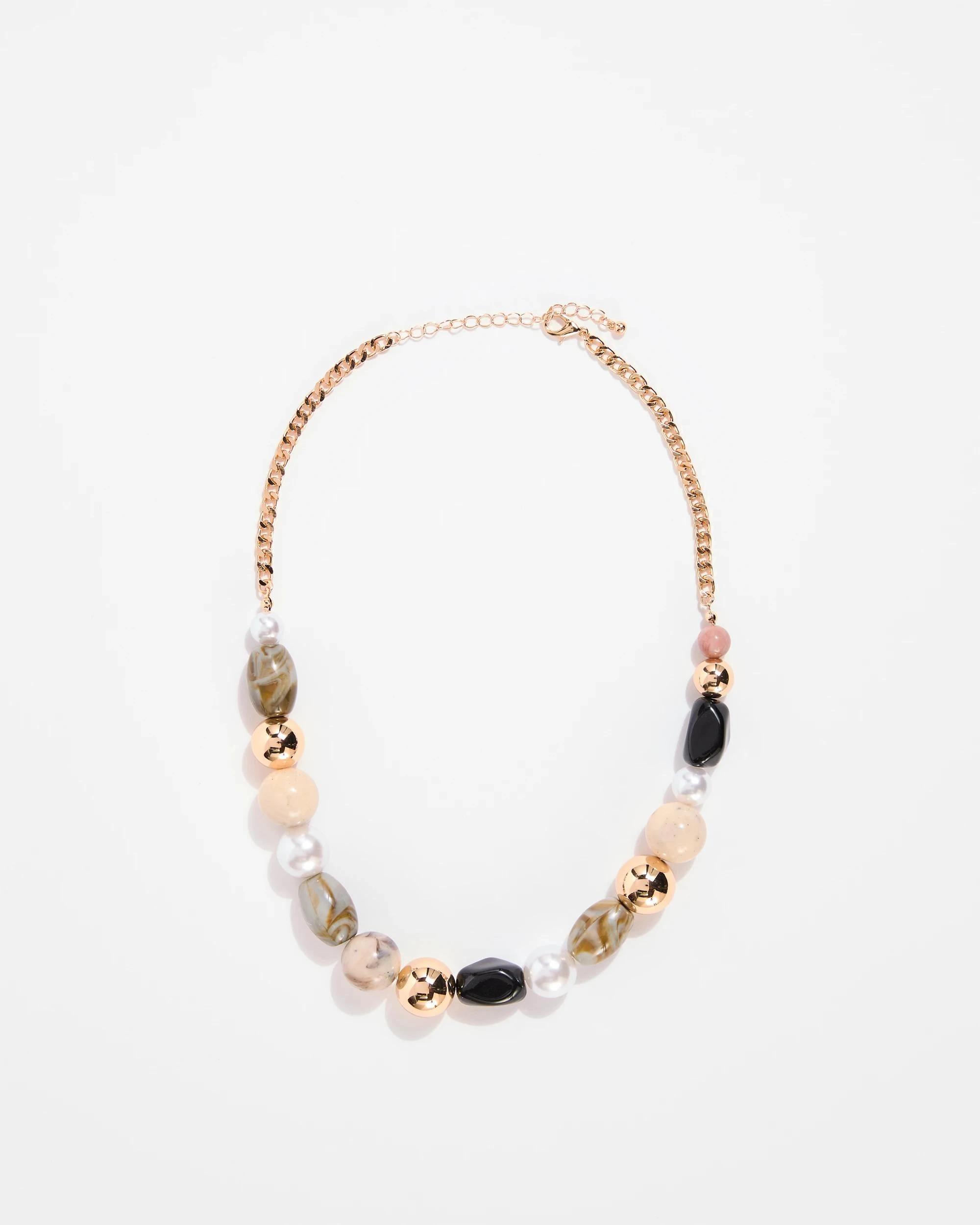 2 Target Chunky Beaded Necklace PEARLESQUE, 2 of 2