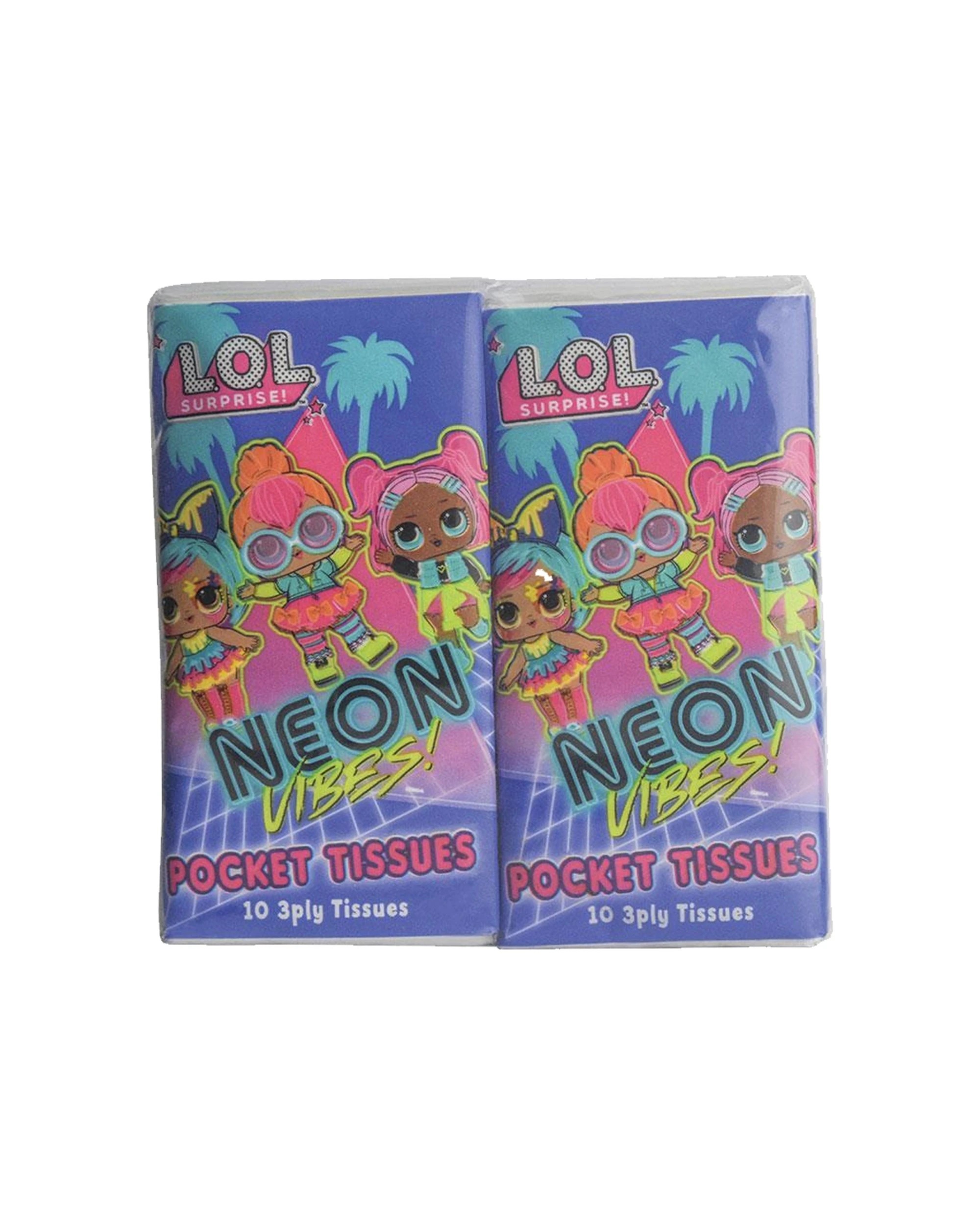 2 LOL SURPRISE 20x10pc Pocket Travel Facial Tissues Portable Pack - Multi, 2 of 2