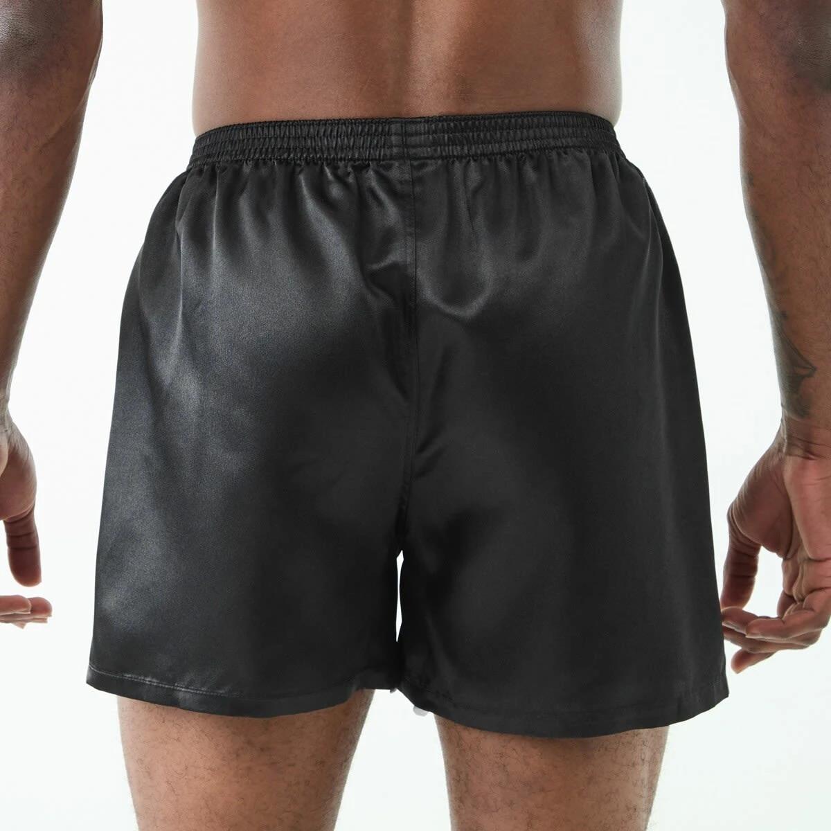 4 2 Pack Satin Boxers BLACK, 4 of 6