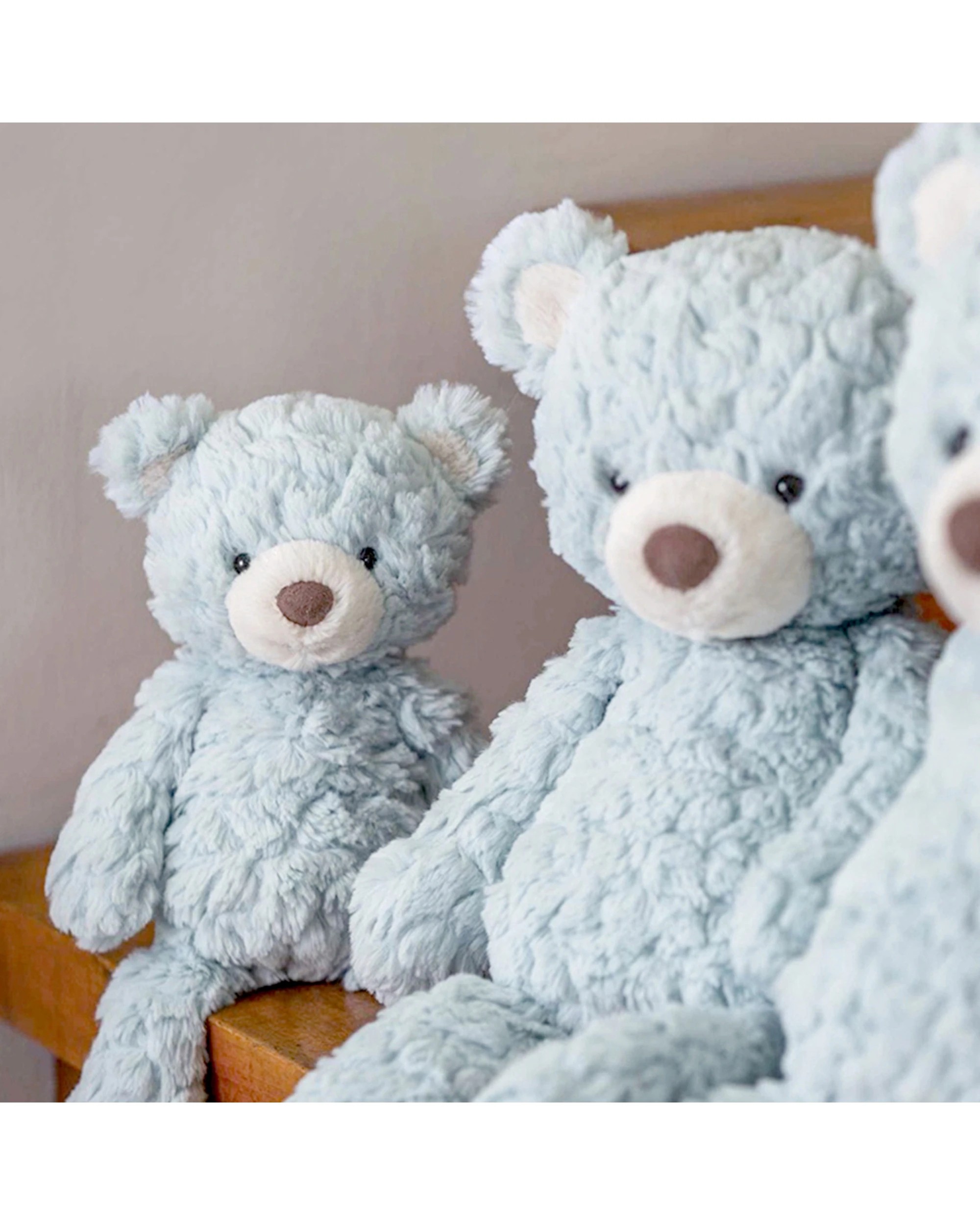 4 Mary Meyer 2pc Nursery Bear Soft Plush Kids Toy 28cm Seafoam - Blue, 4 of 4