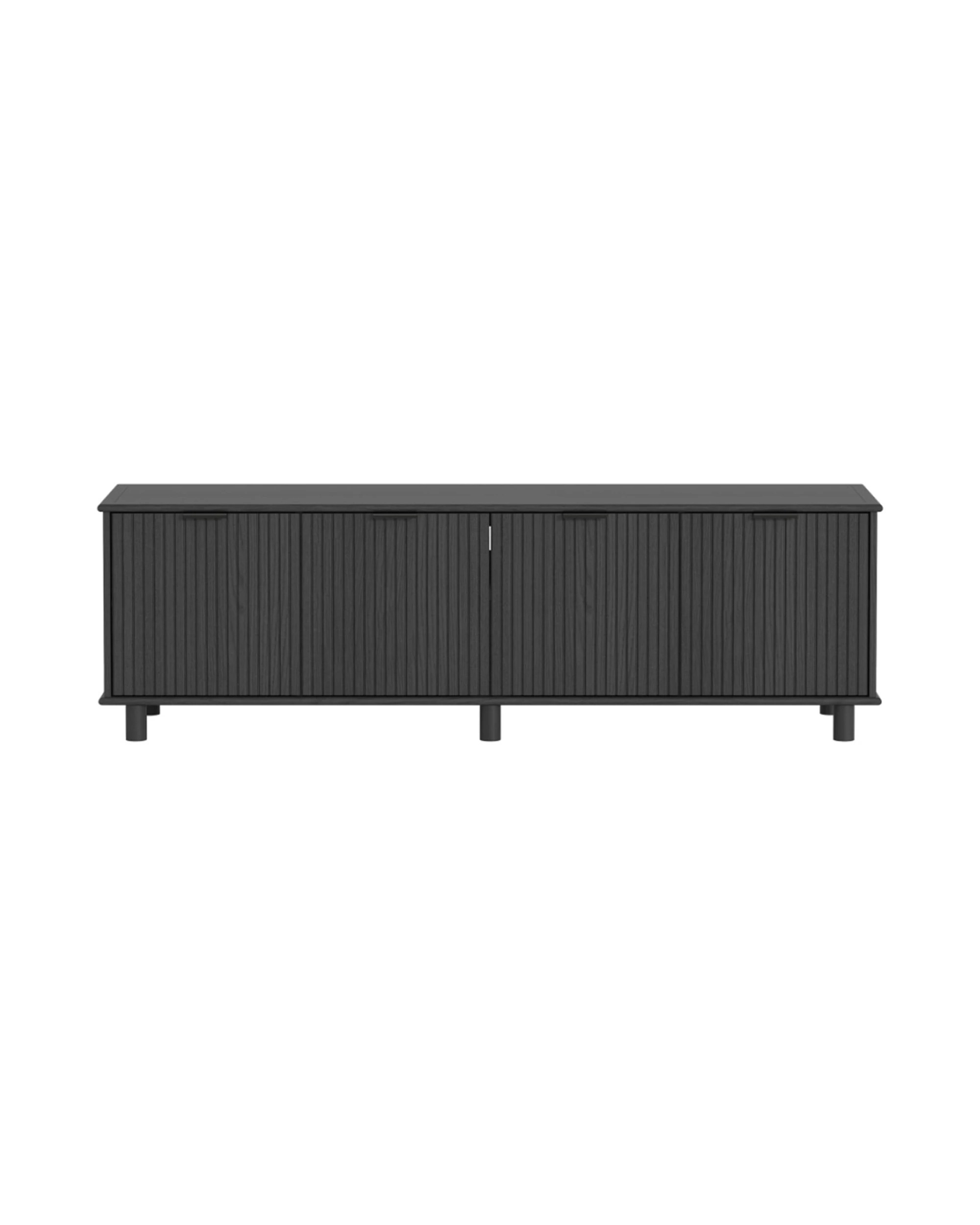 4 Alpine Bay Sorrento 4 Door TV Unit 180cm Woodgrain - Black, 4 of 8