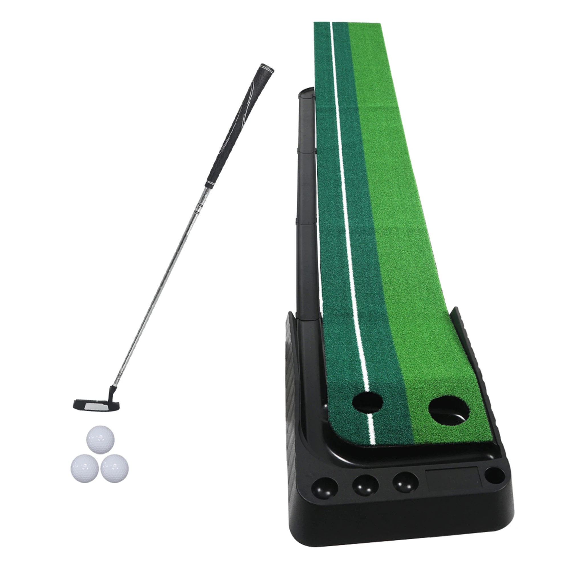 2 Centra Golf Putting Mat 250cmx40cm Portable Auto Return Practice Indoor Outdoor, 2 of 6