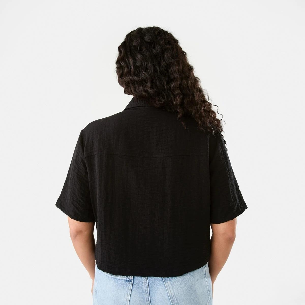 3 Short Sleeve Double Pocket Utility Shirt Black, 3 of 6