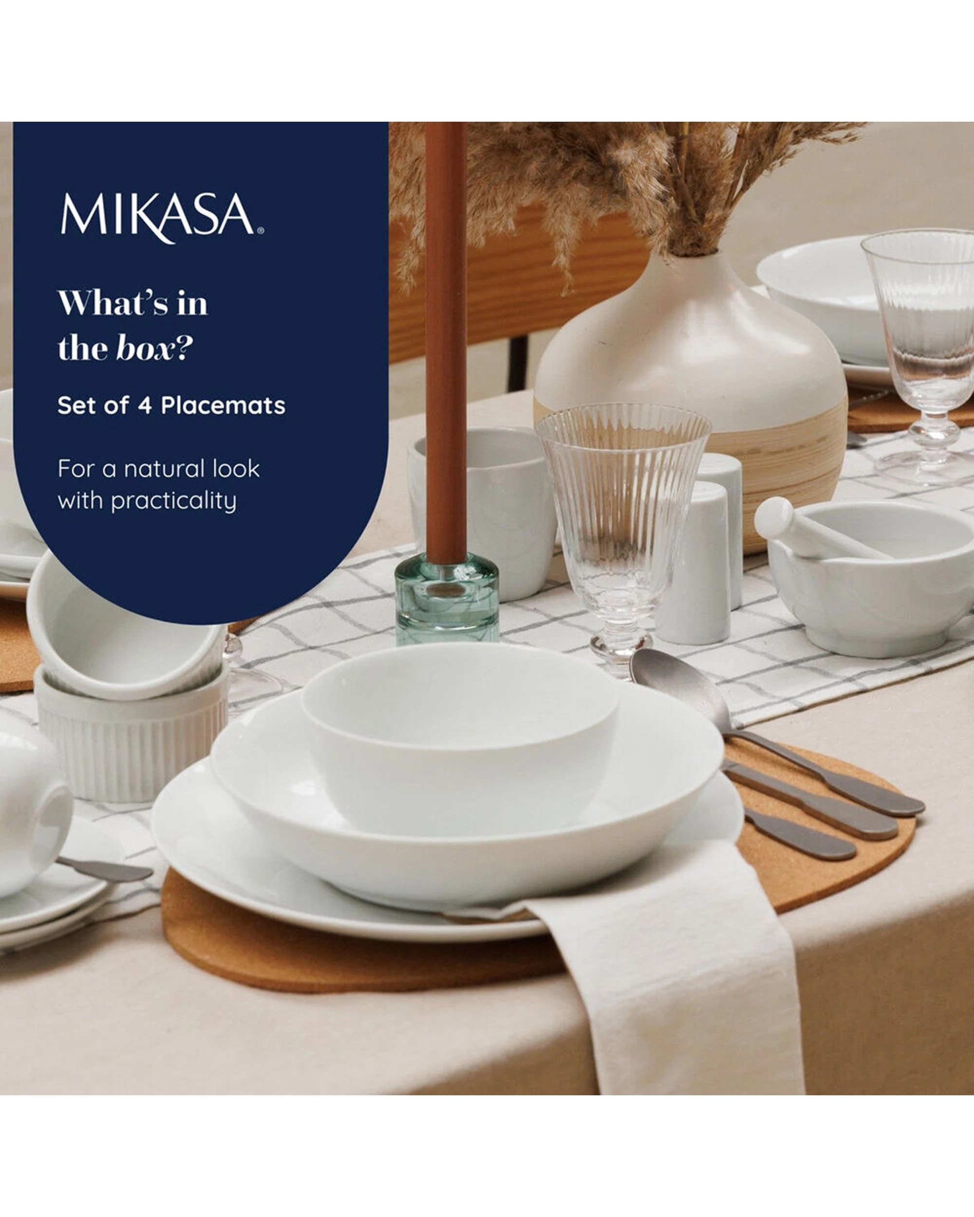 7 Mikasa 4pc Pebble-Shaped Cork Table Placemats Set - Brown, 7 of 7