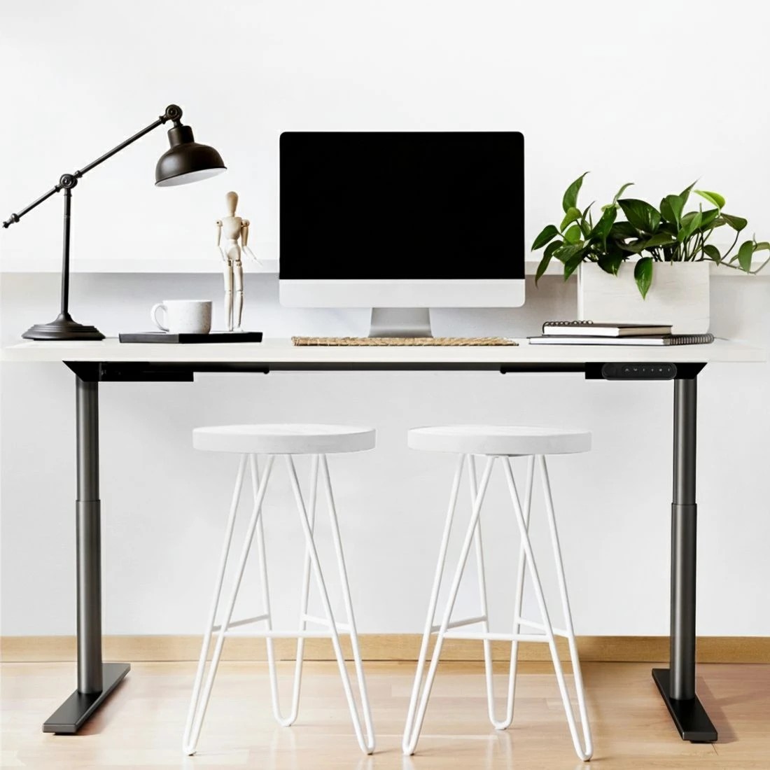 6 Artiss Standing Desk Motorised Electric Dual Motor  120CM - White, 6 of 6