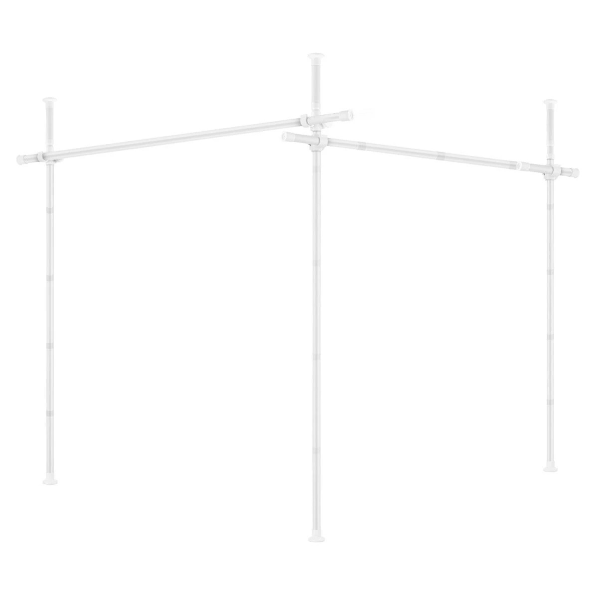 1 AUSWAY Room Divider Curtain Rod Tension No Drill Temporary Wall Partition, 1 of 2