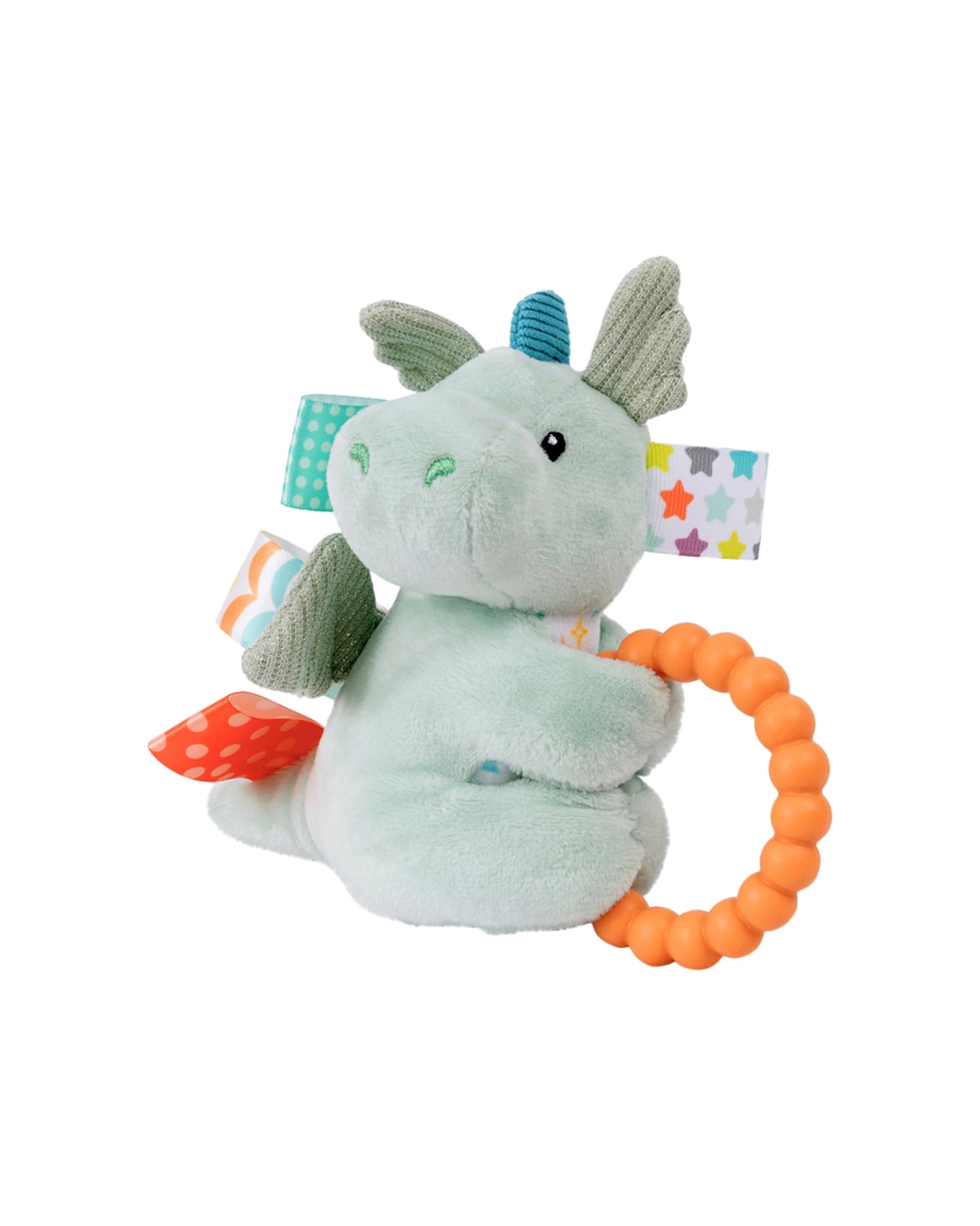 3 Mary Meyer Taggies Drax Dragon Teether Rattle 0 Months BPA PVC Phthalate Safe - Green, 3 of 6