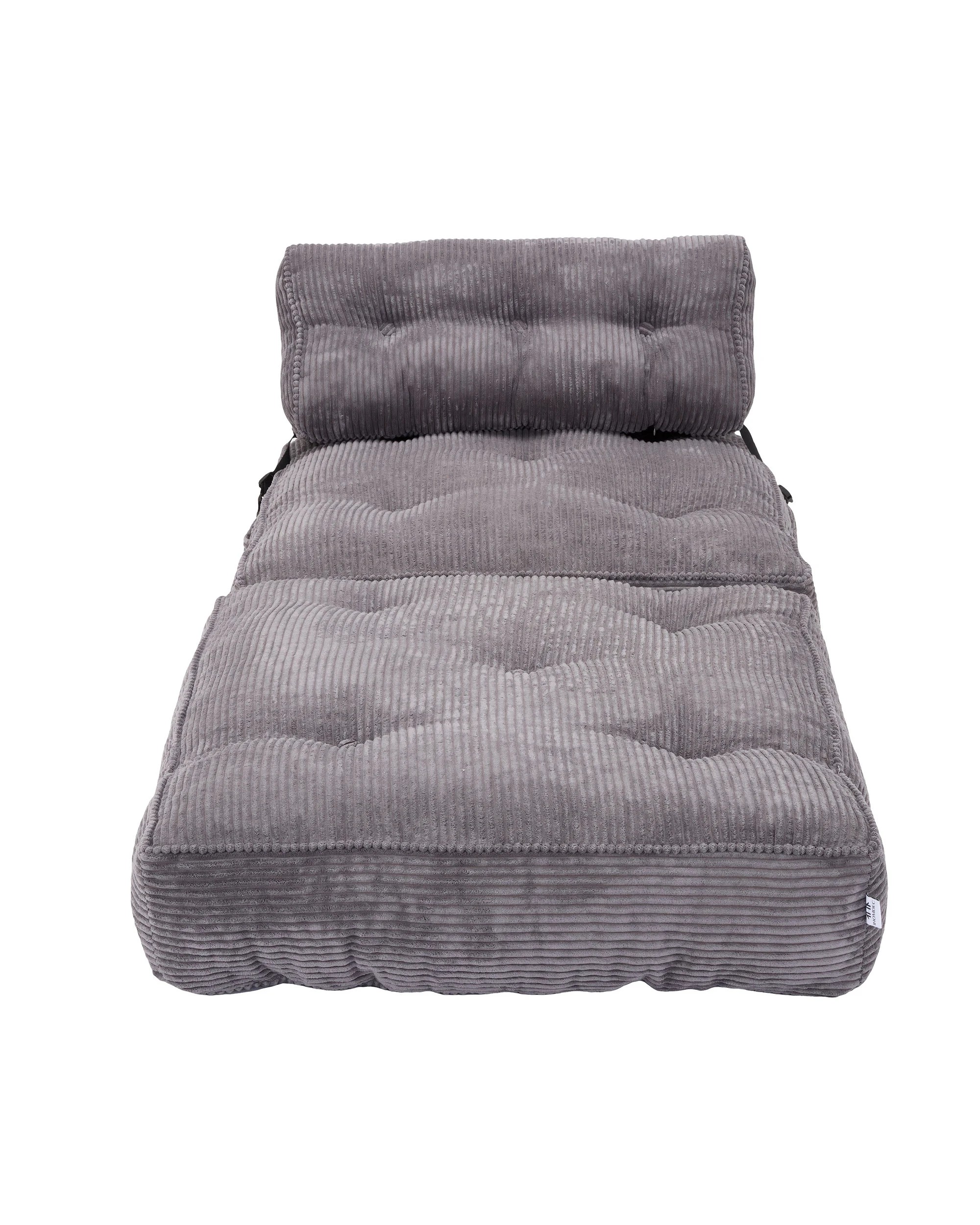 5 IHOMDEC Fordable Corduroy Compression Lazy Sofa - Grey, 5 of 9
