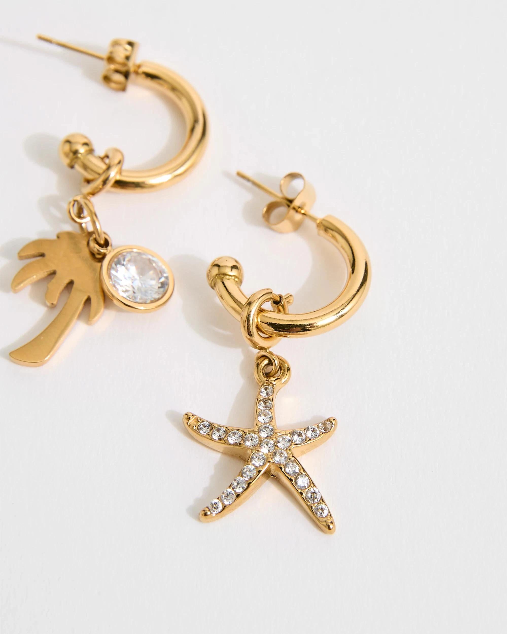 5 Target Woman Waterproof 3 Pack Tropical Theme Charm Set GOLD, 5 of 5