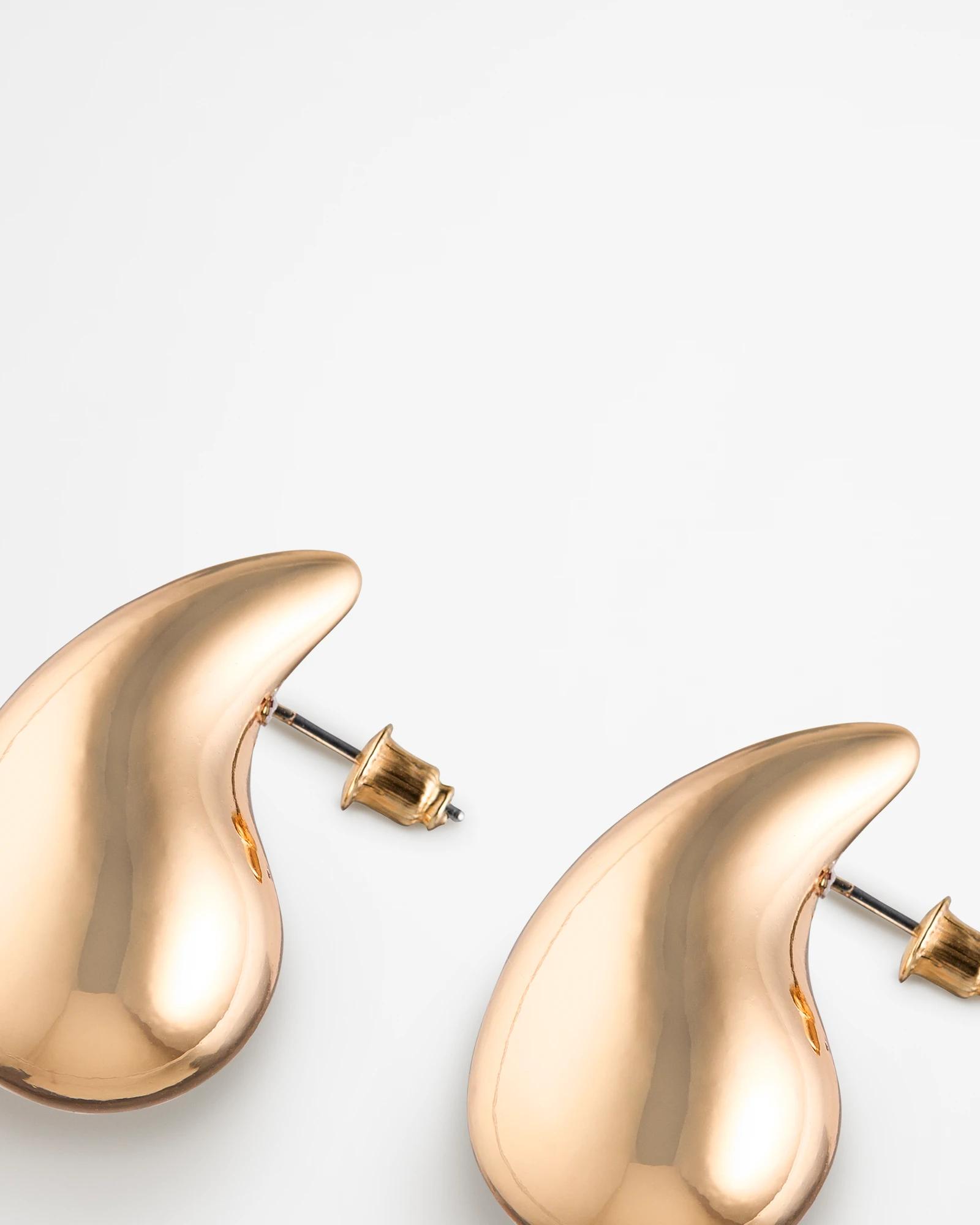 2 Target Tear Drop Stud Earrings GOLD COLOURWAY, 2 of 2