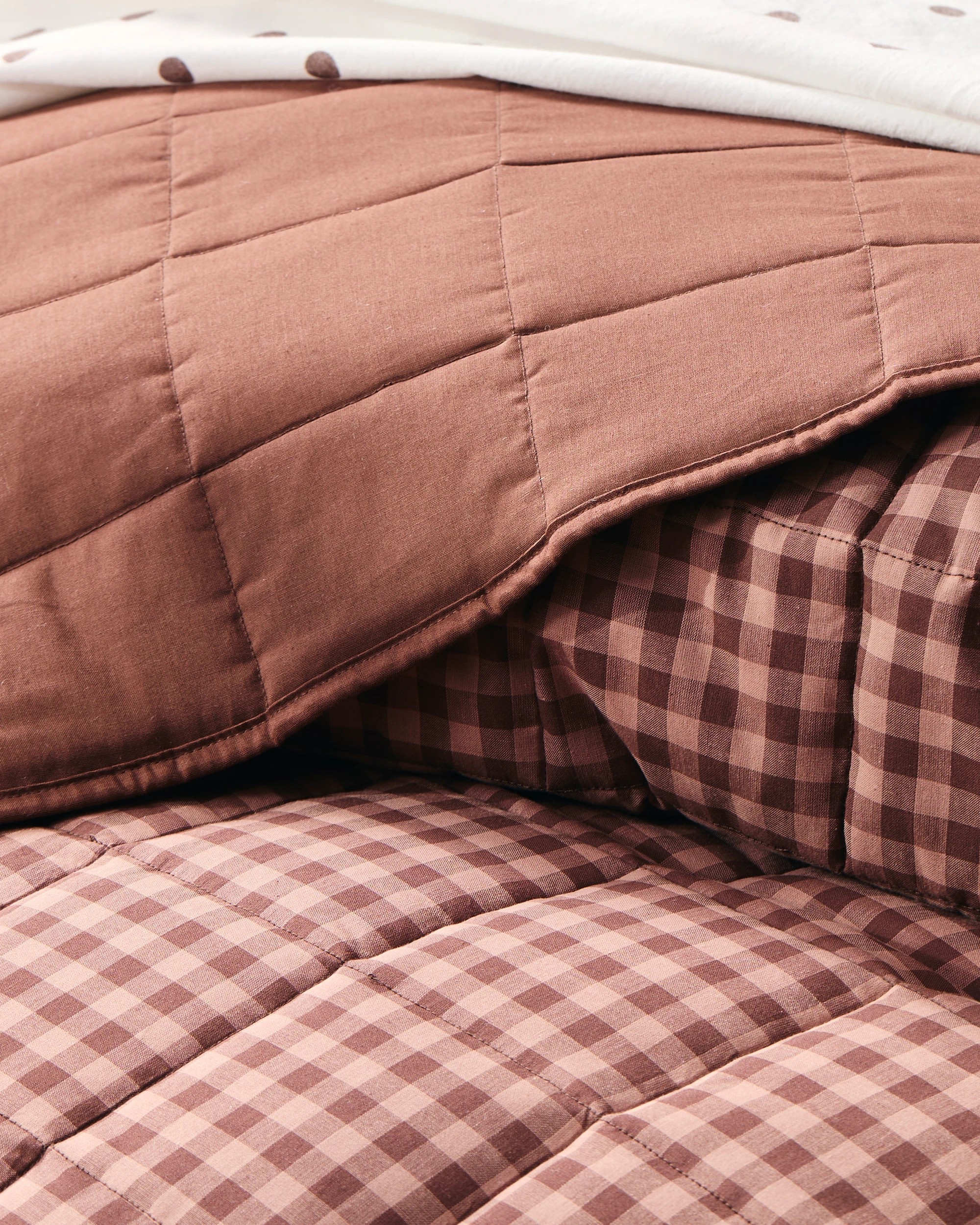 4 Target Hudson Gingham Cotton Coverlet Set - Super King Bed - Brown, 4 of 10