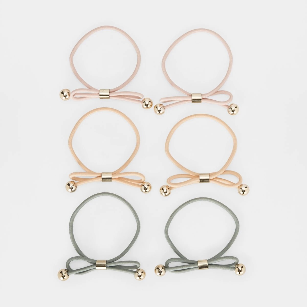 1 6 Pack Bow Bobble Hair Ties, 1 of 5