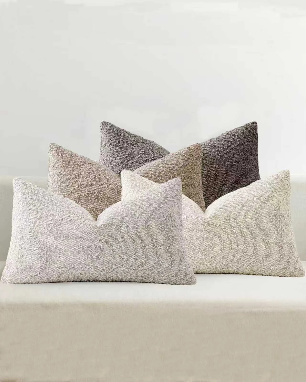 1 Gioia Casa 4-Pack Bouclé Cushion Covers 30x50cm - Mixed Natural, 1 of 3