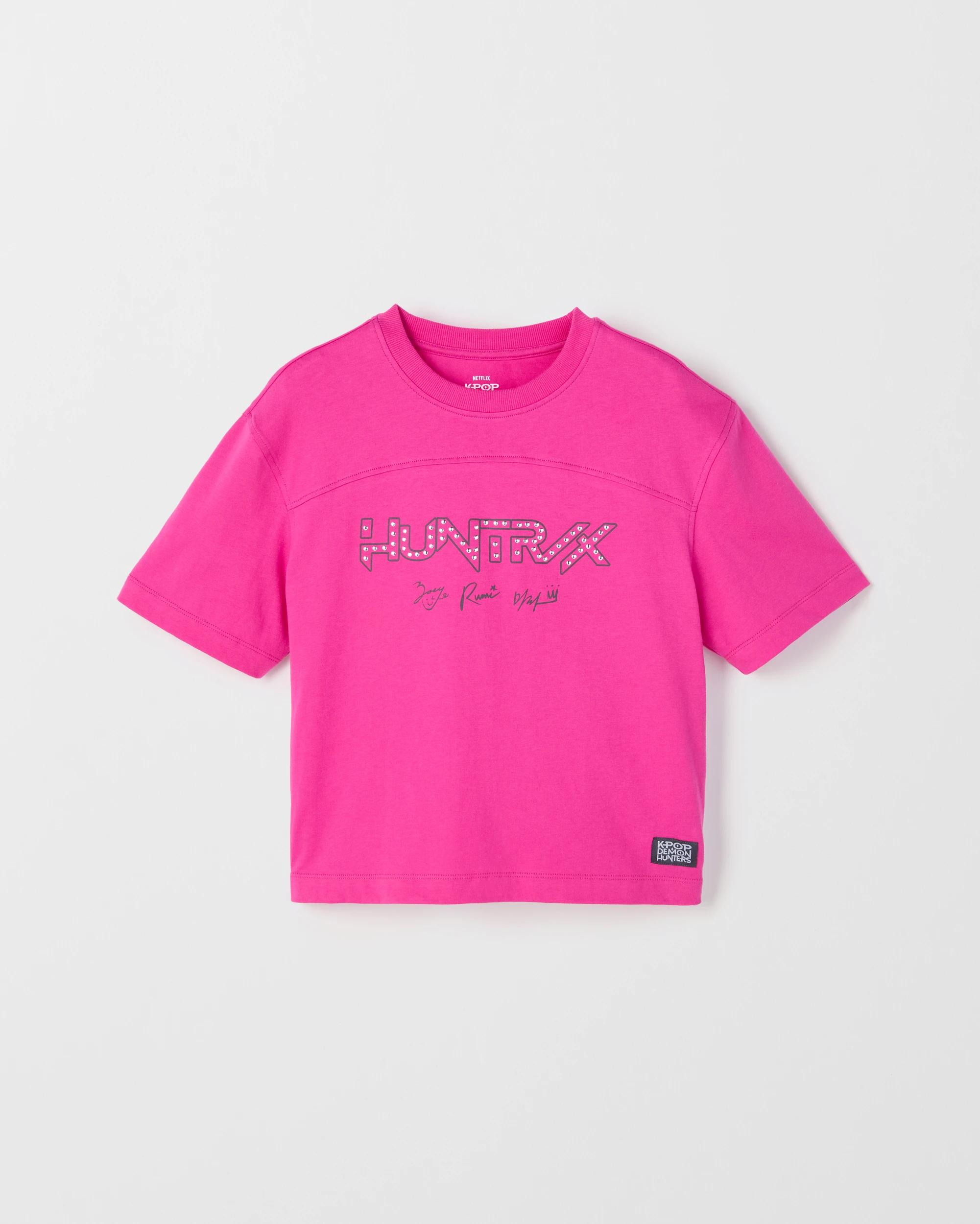 5 Licensed KPop Demon Hunters Australian Cotton Boxy T-Shirt PINK, 5 of 7