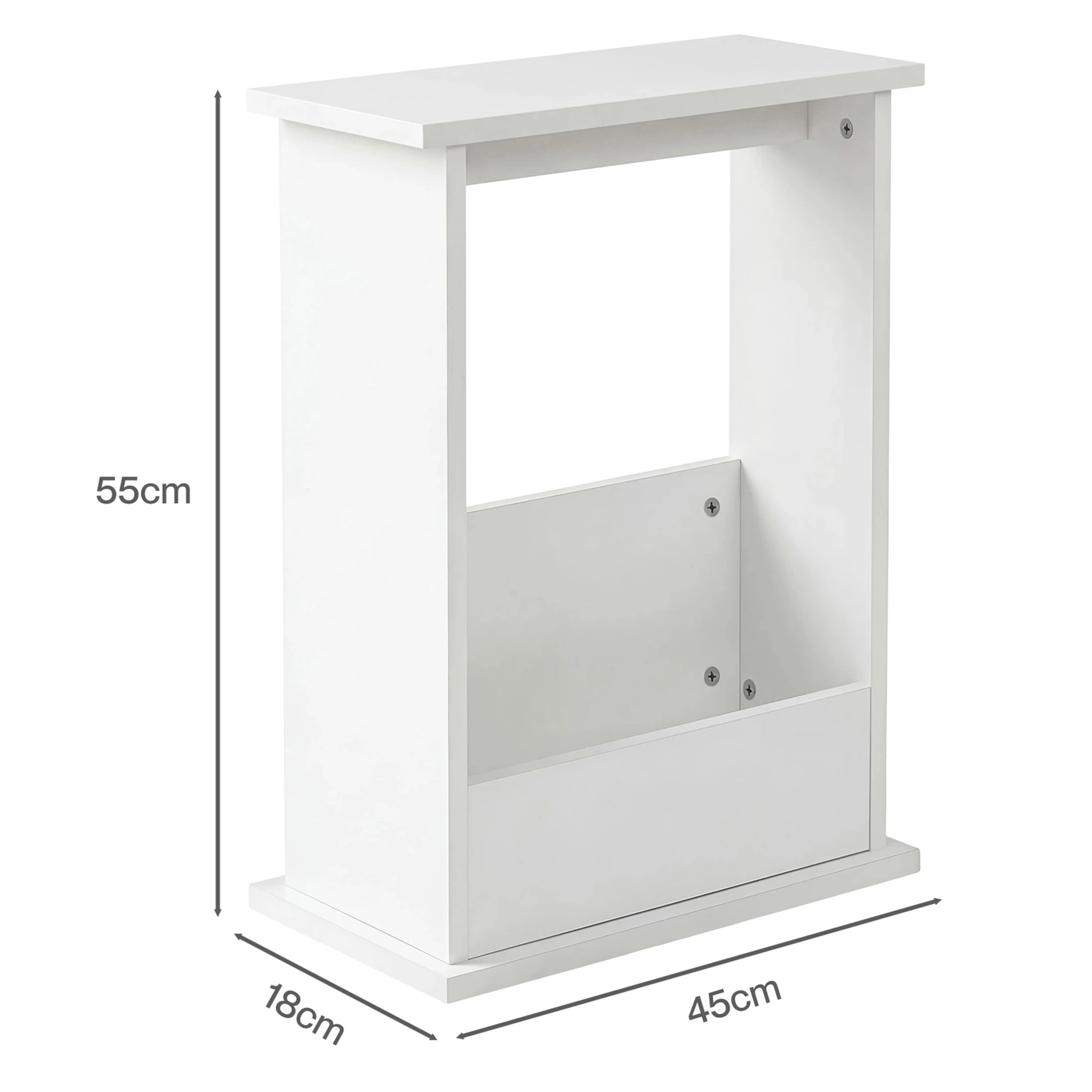 3 Levede Narrow End Table Modern Office Side Table Magazine Rack Bedside Storage, 3 of 8