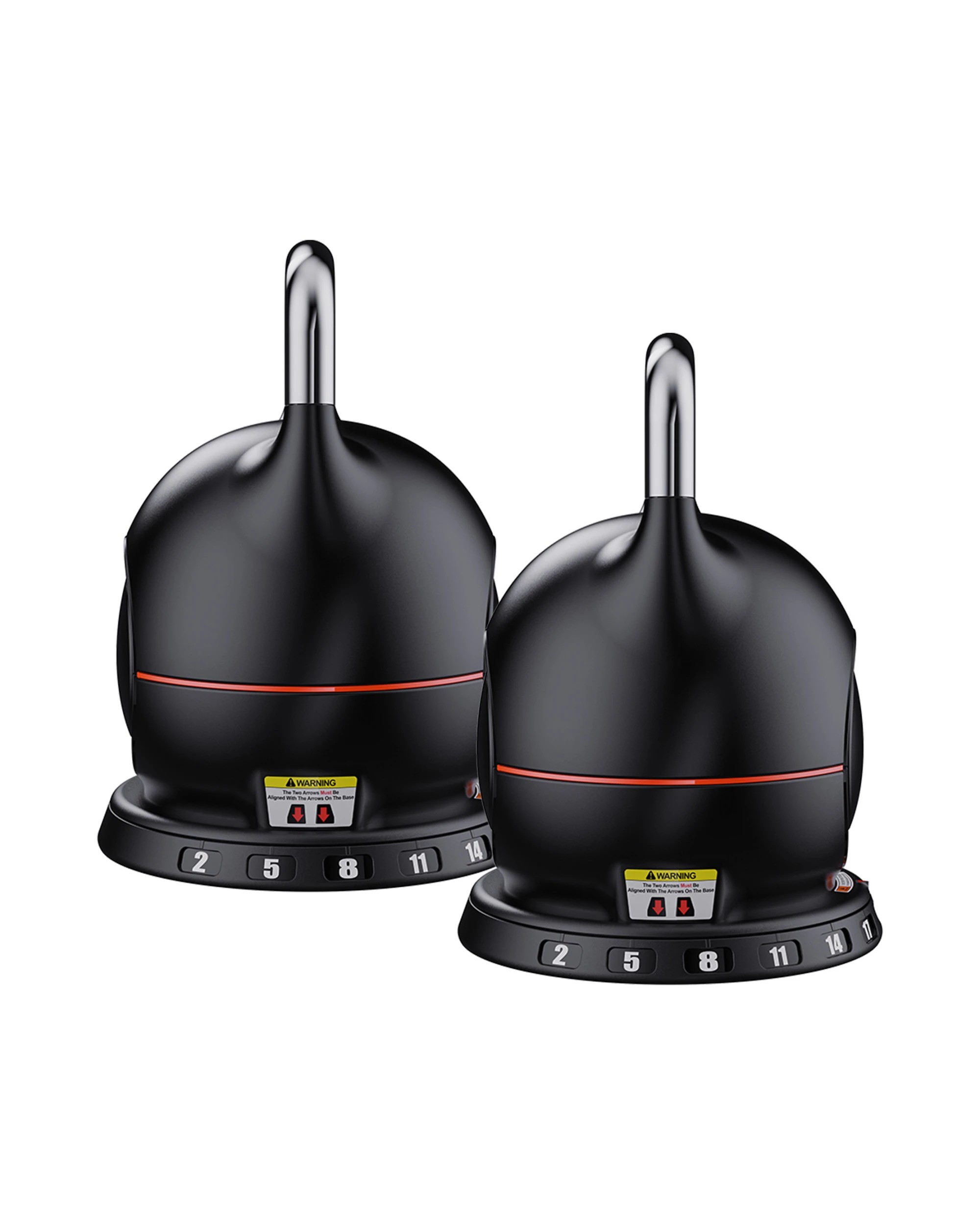 4 Powertrain 2x 40kg Adjustable Kettlebell One Hand Adjustment Weight Set, 4 of 8