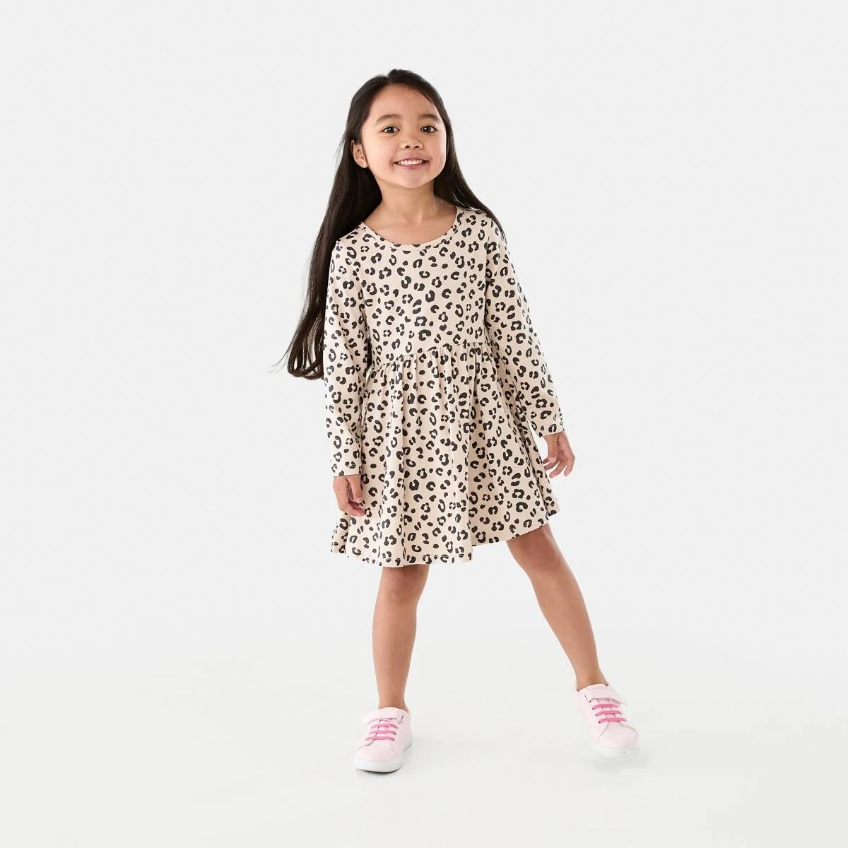 6 Long Sleeve Jersey Dress Leopard, 6 of 9