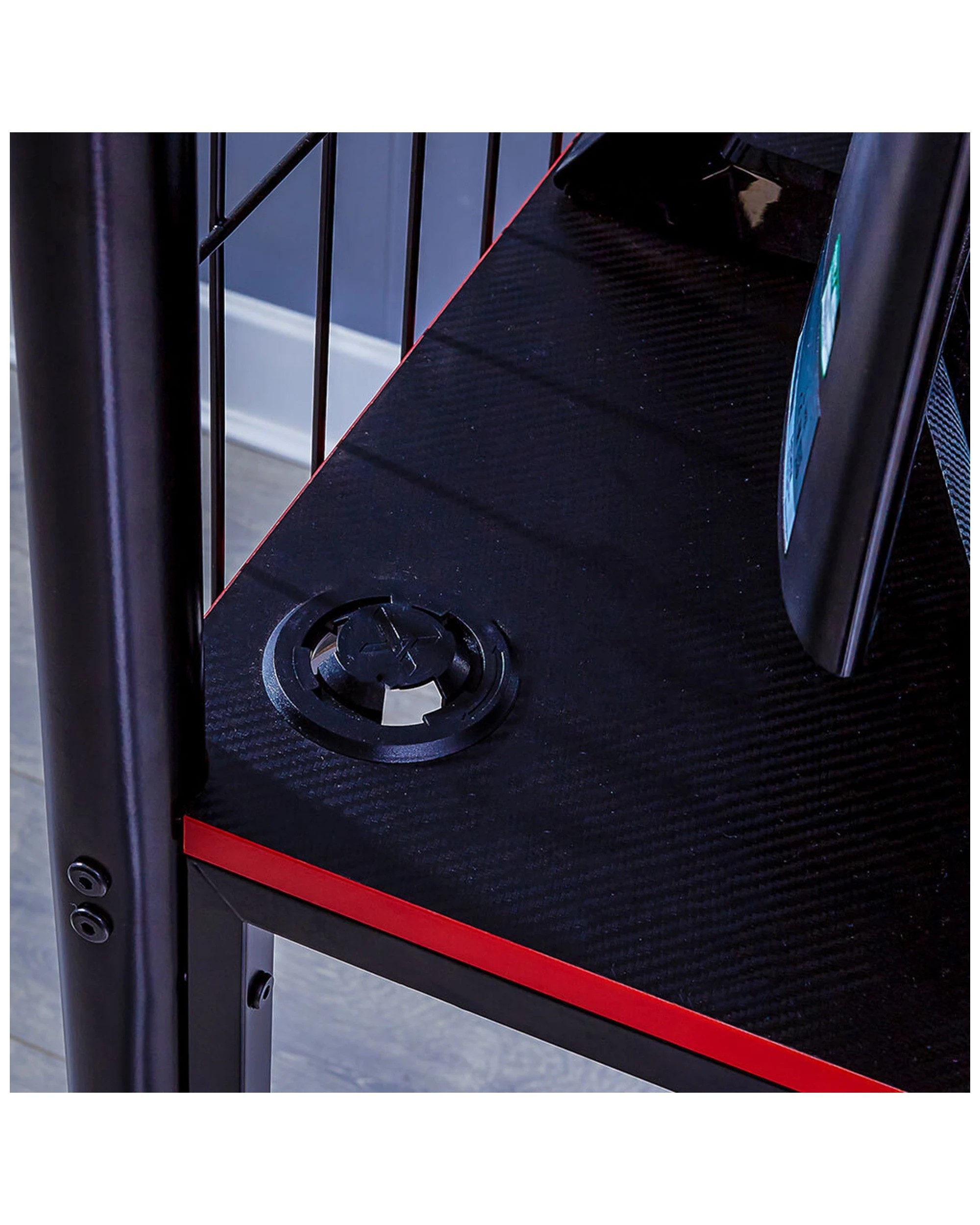 2 X Rocker Icarus Xl High Sleeper Pc Gaming Single Bunk Bed Frame W/ Built In Desk
 - Black, 2 of 6